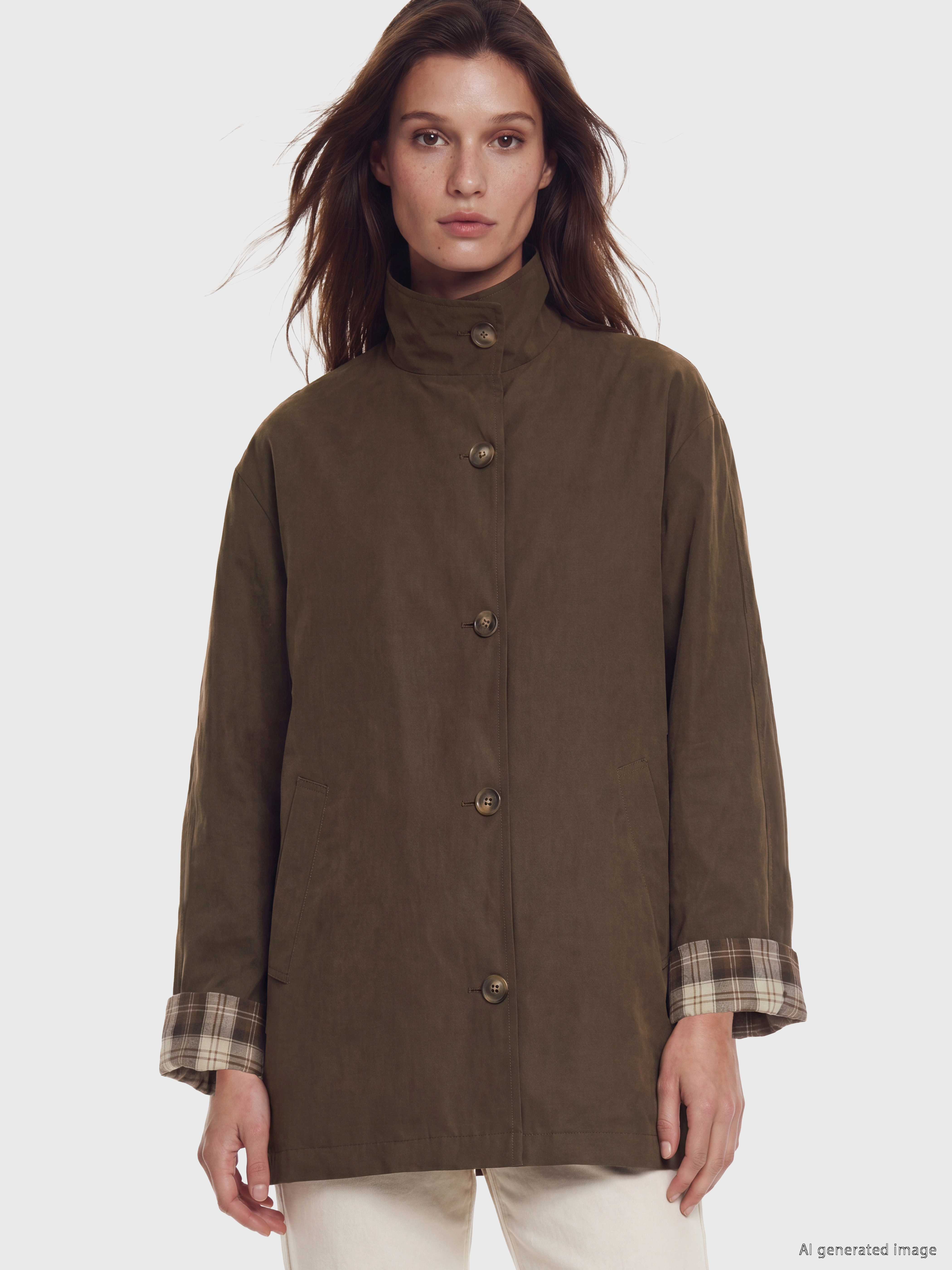 LCW Modest Oversize Gabardin Kadın Trençkot