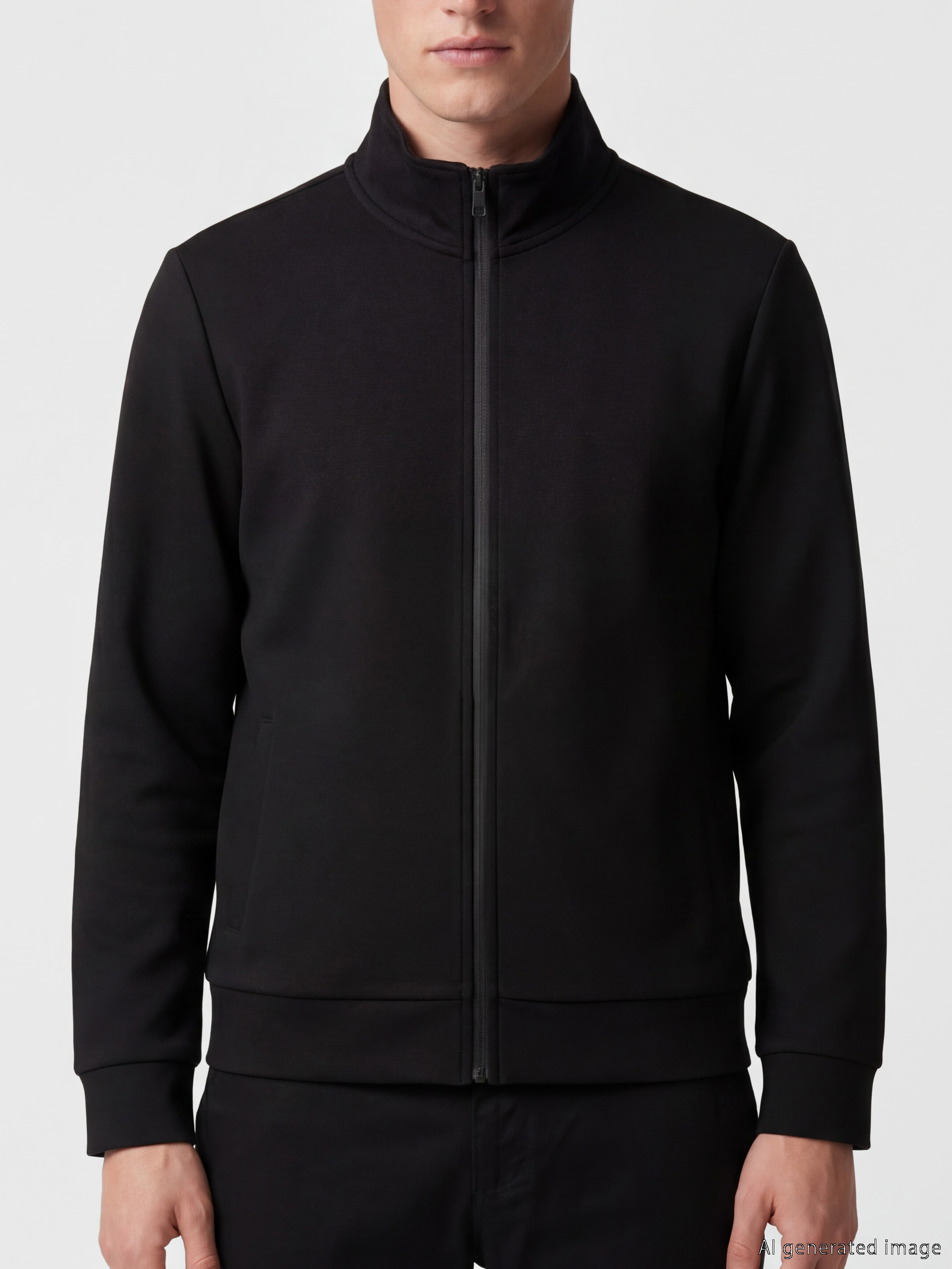 SOUTHBLUE Dik Yaka Erkek Fermuarlı Sweatshirt görsel 3
