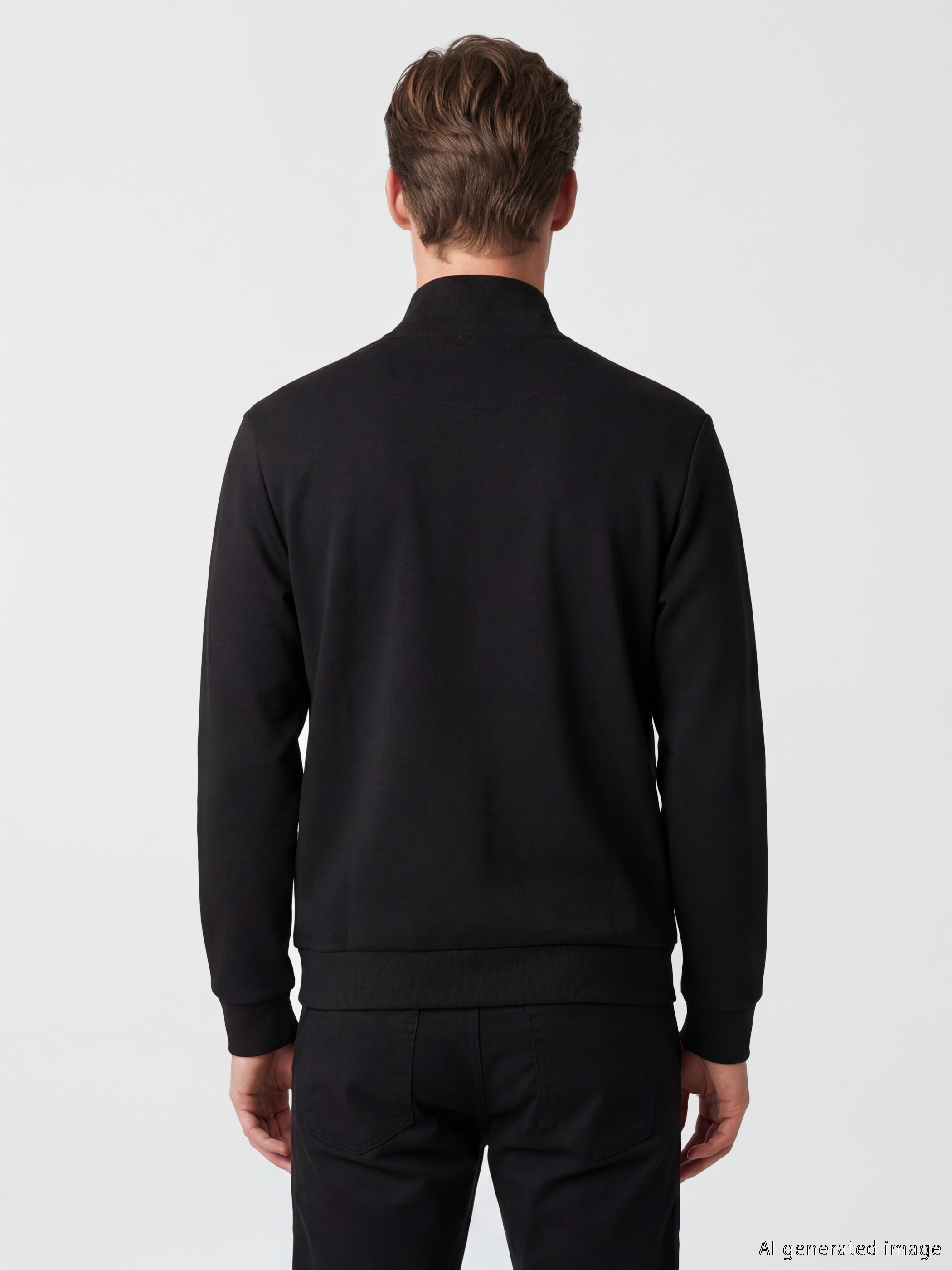 SOUTHBLUE Dik Yaka Erkek Fermuarlı Sweatshirt görsel 4