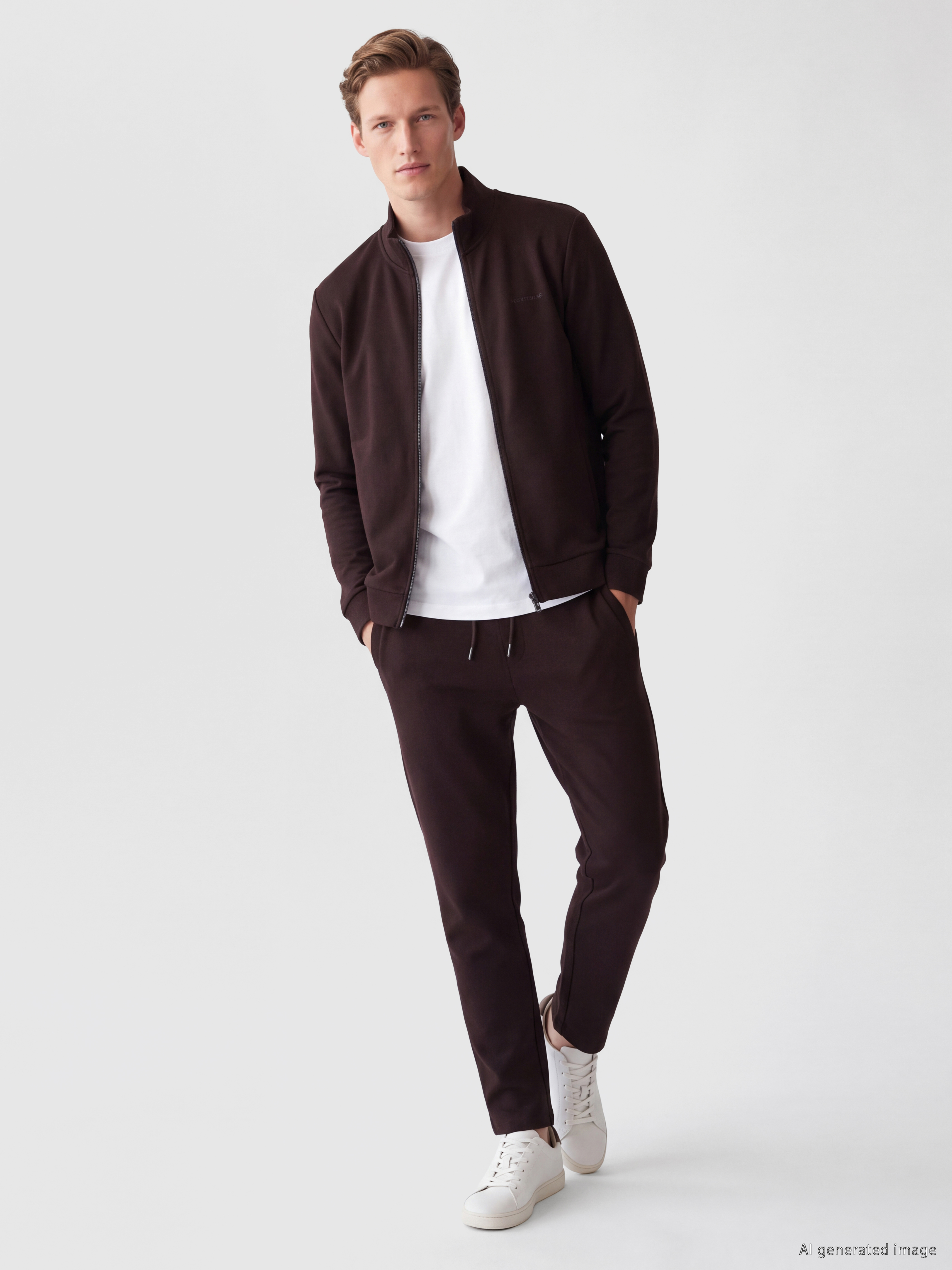 SOUTHBLUE Dik Yaka Erkek Fermuarlı Sweatshirt görsel 2