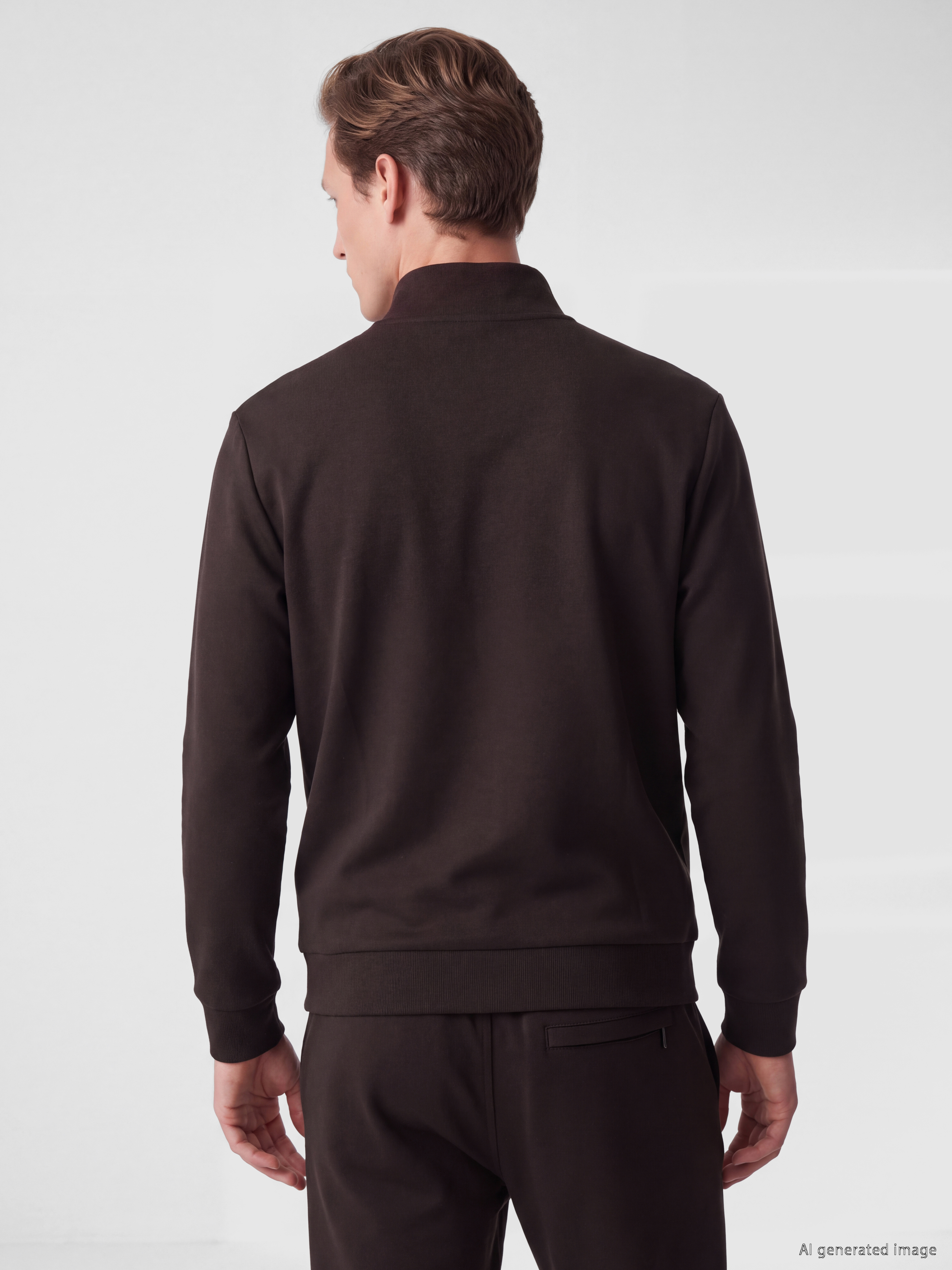 SOUTHBLUE Dik Yaka Erkek Fermuarlı Sweatshirt görsel 4