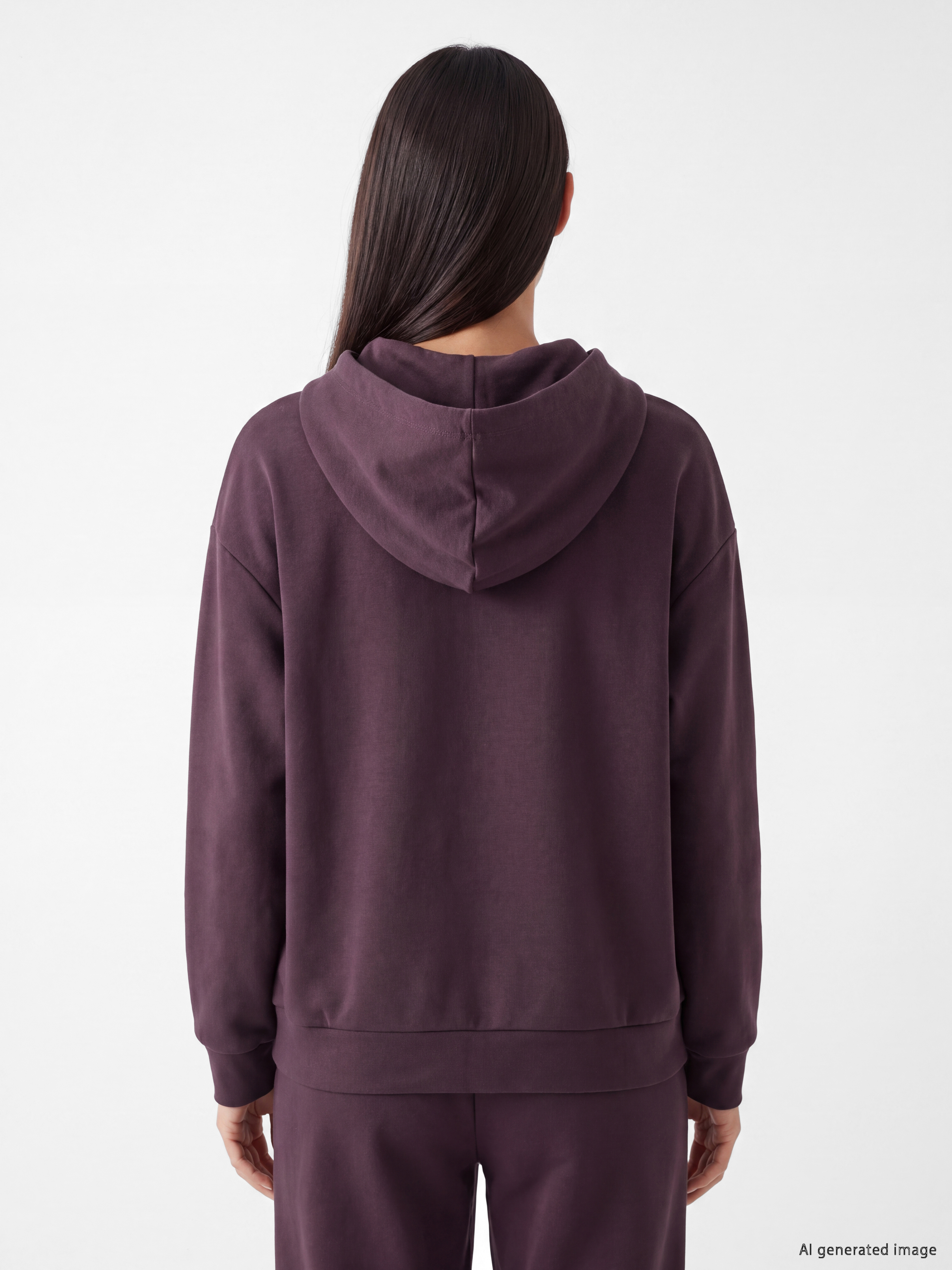 LCW EVERYDAY Soft Touch Oversize Kadın Fermuarlı Sweatshirt görsel 4
