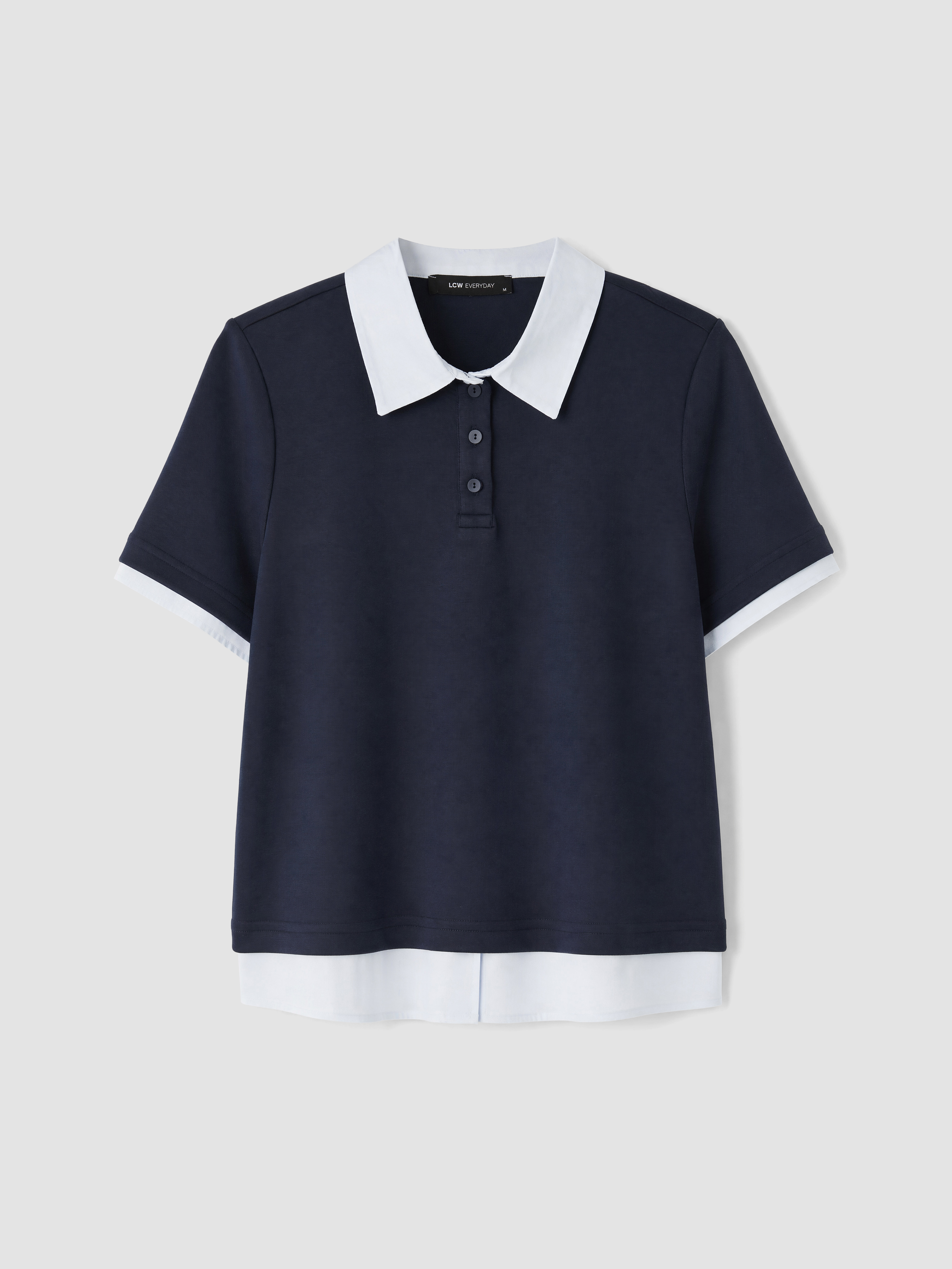 LCW EVERYDAY Polo Yaka Kadın Tişört görsel 5
