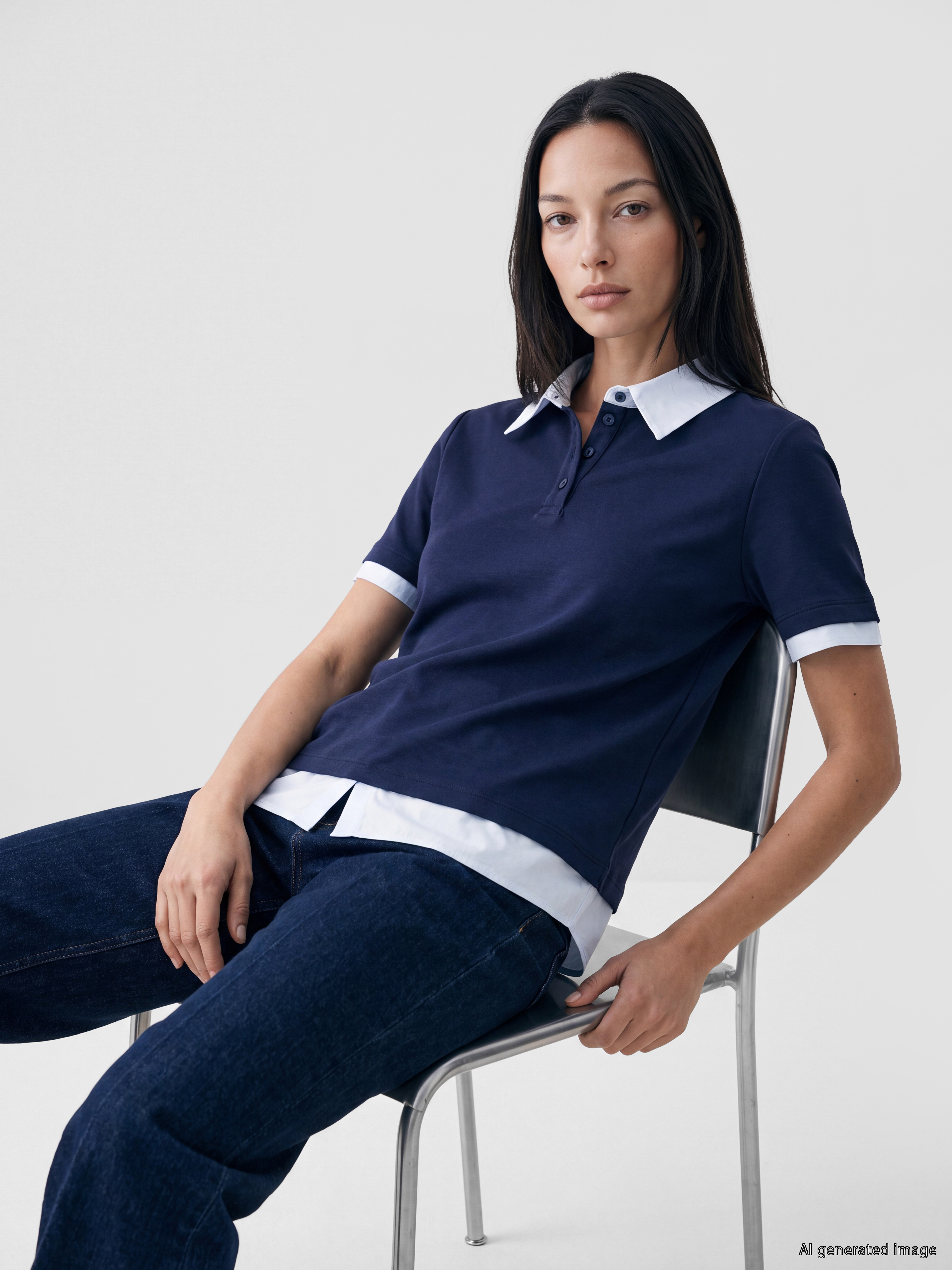 LCW EVERYDAY Polo Yaka Kadın Tişört