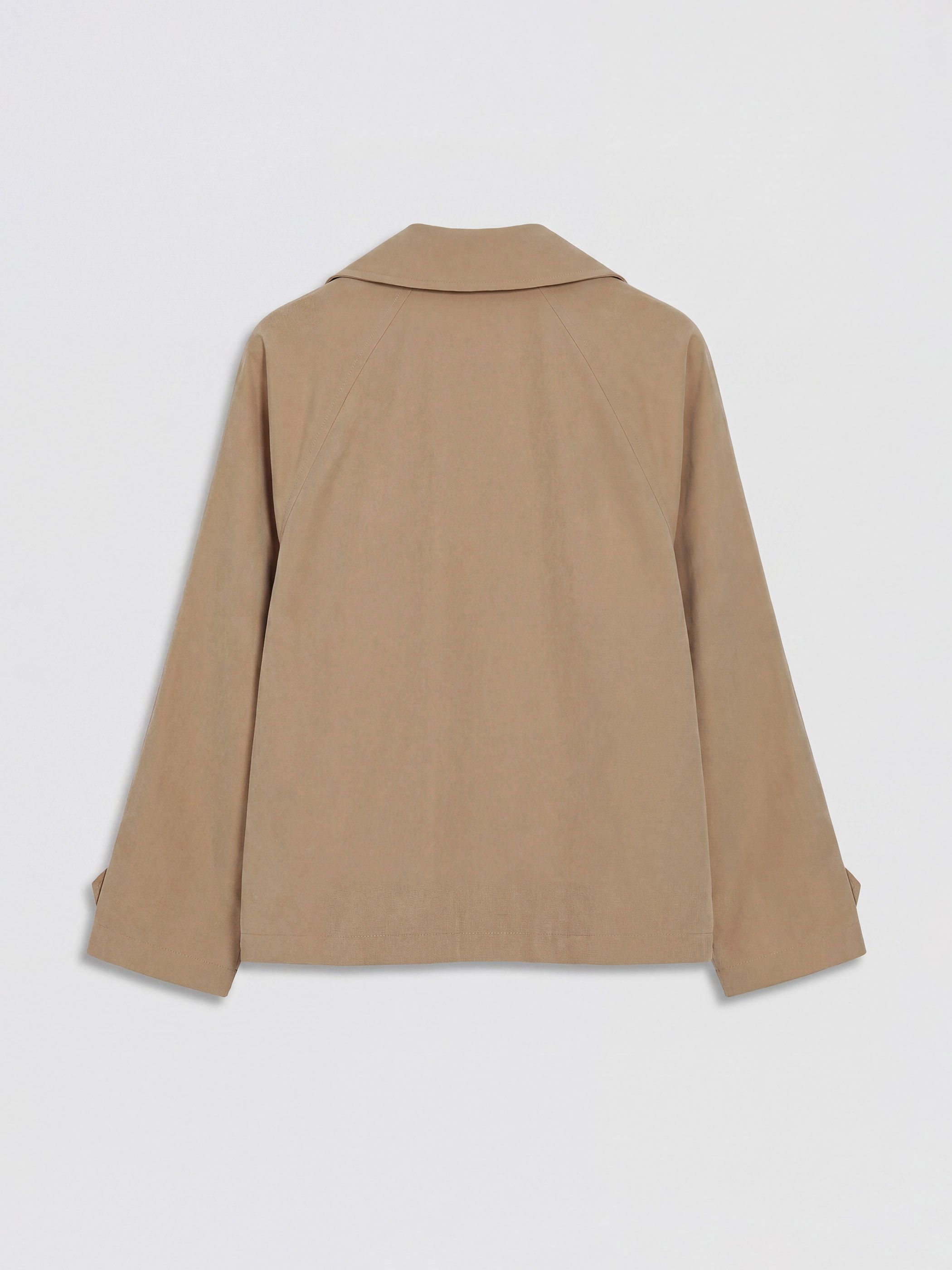 LCW Modest Kruvaze Yaka Oversize Kadın Trençkot görsel 7