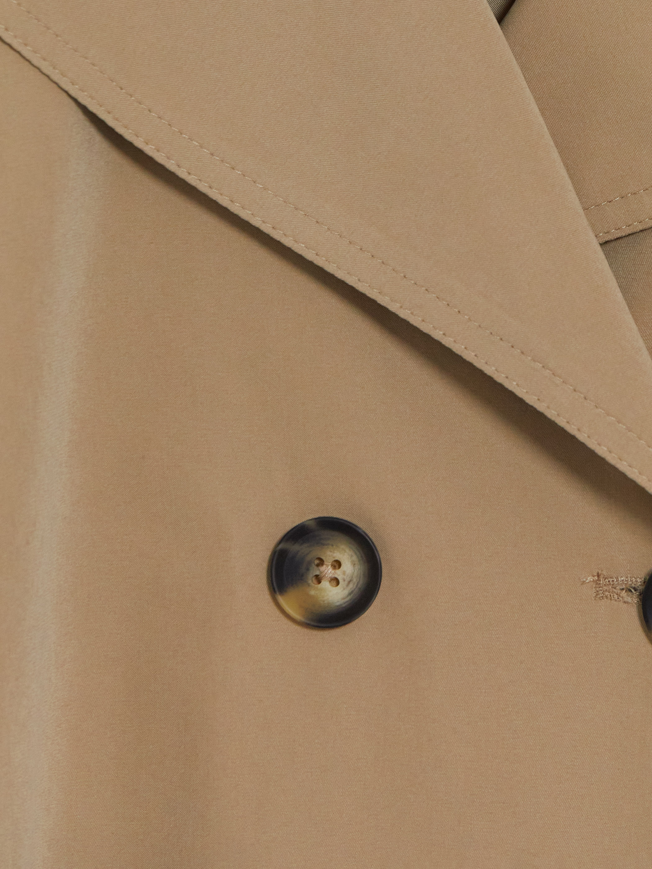 LCW Modest Kruvaze Yaka Oversize Kadın Trençkot görsel 8