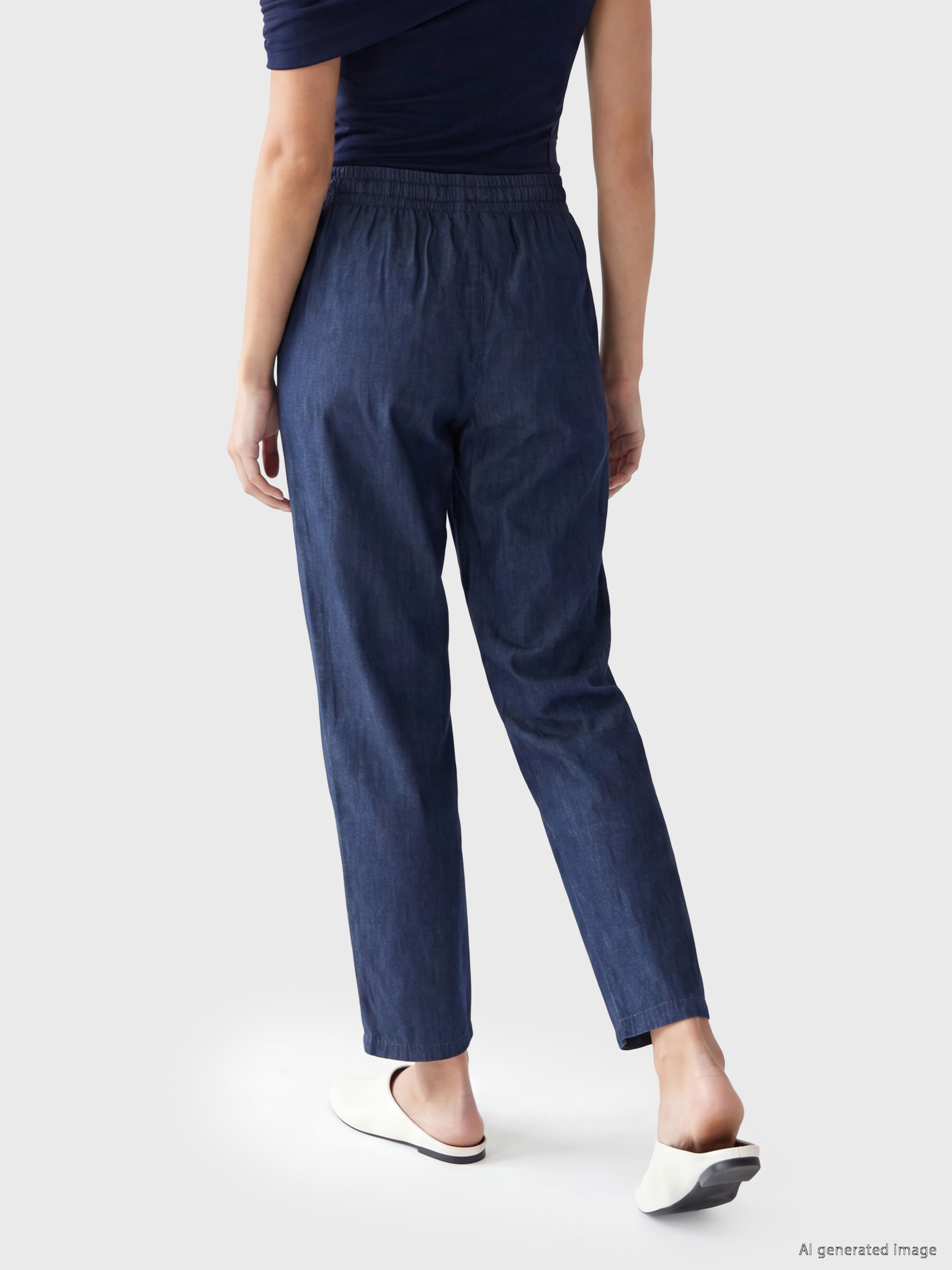 LCWAIKIKI Classic Beli Lastikli Carrot Fit Kadın Jean Pantolon görsel 3
