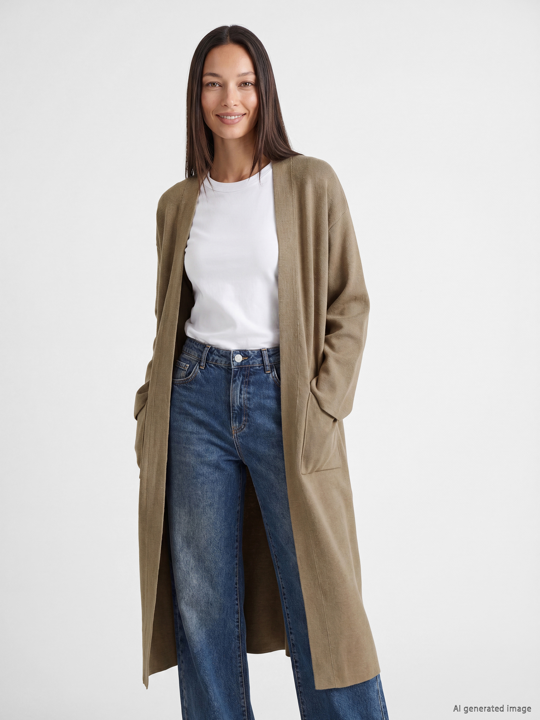 LCWAIKIKI Classic Şal Yaka Oversize Kadın Triko Hırka