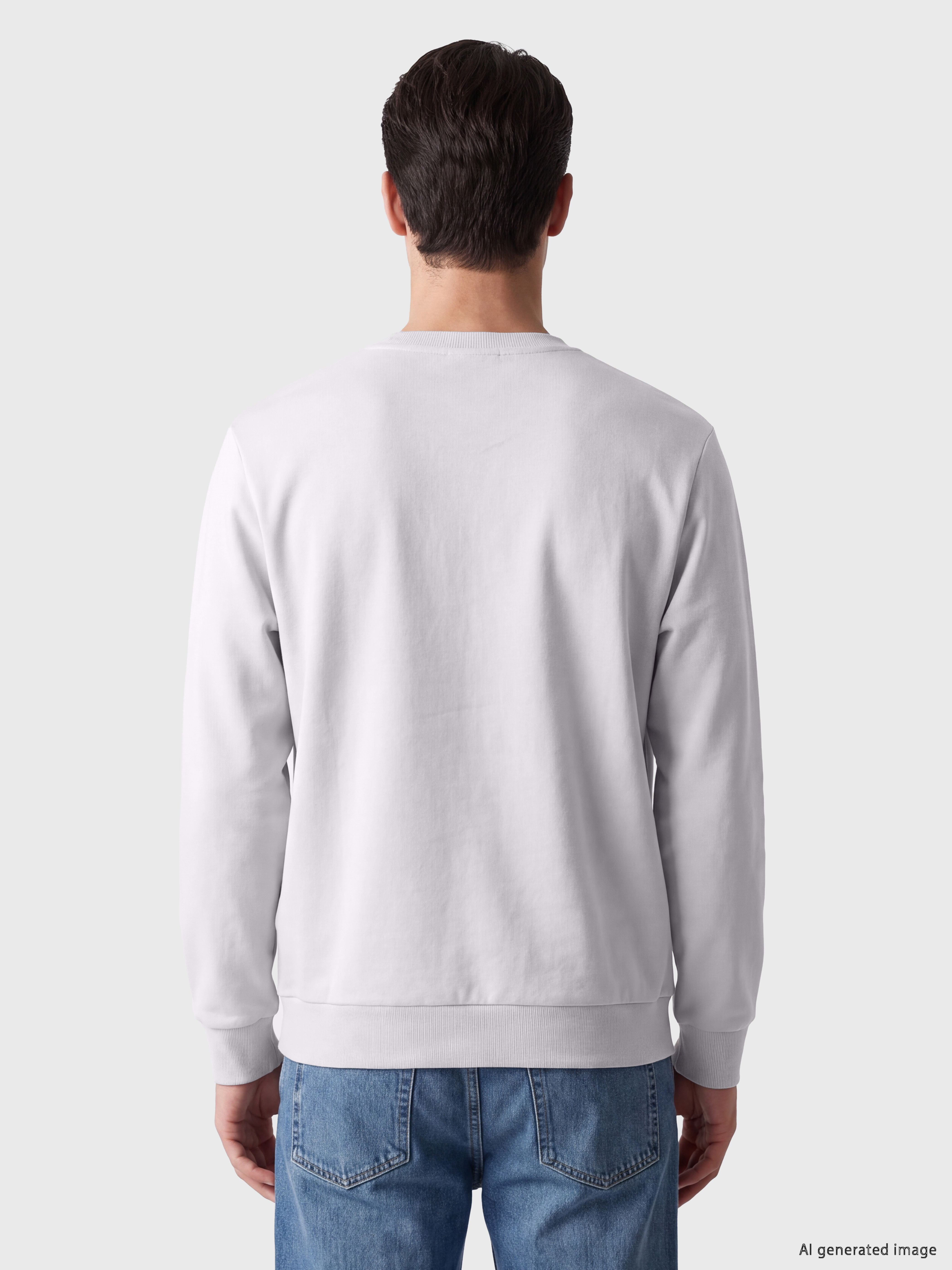 LCWAIKIKI Classic Bisiklet Yaka Erkek Kalın Sweatshirt görsel 3