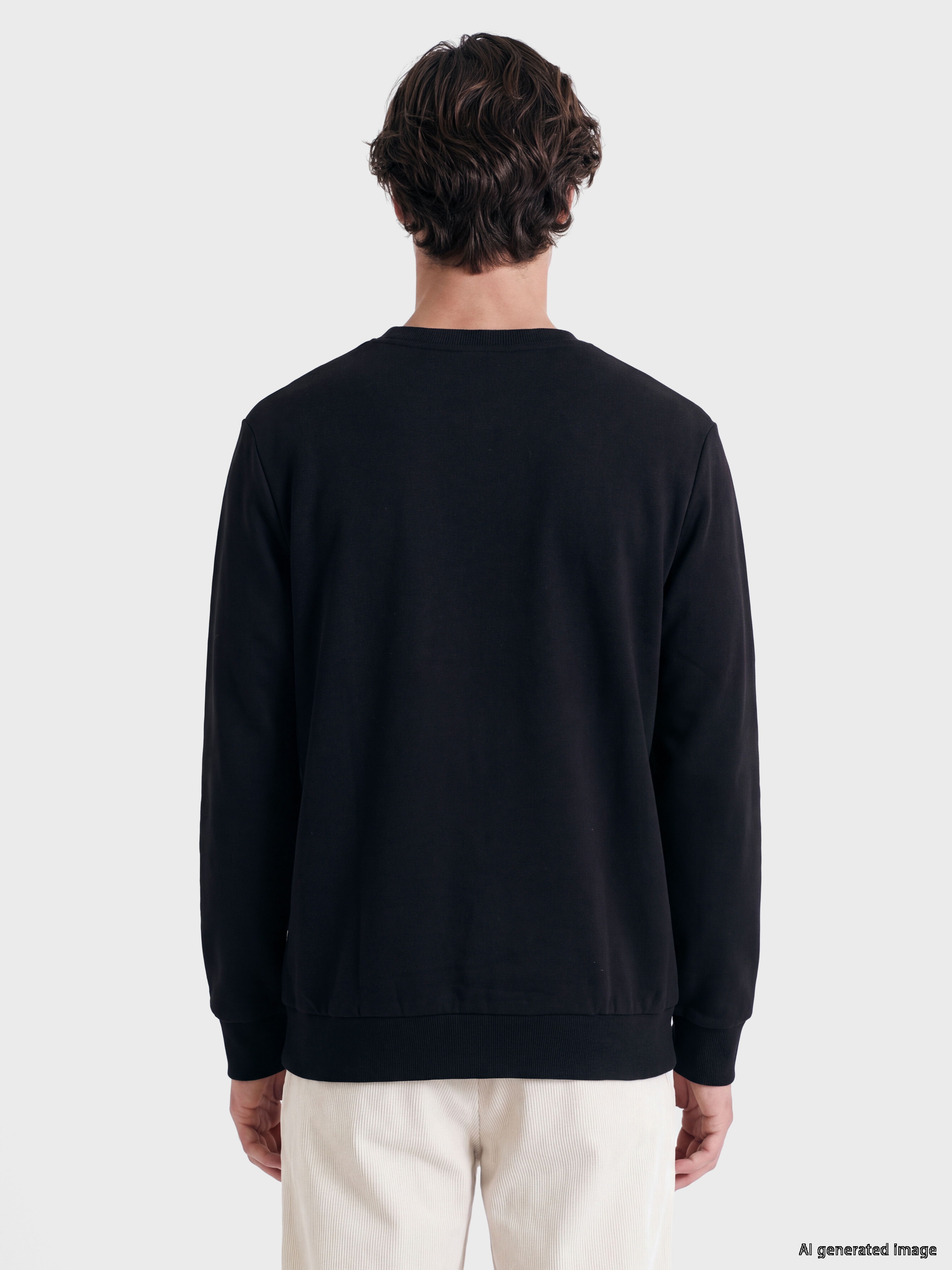 LCWAIKIKI Classic Bisiklet Yaka Erkek Kalın Sweatshirt görsel 4