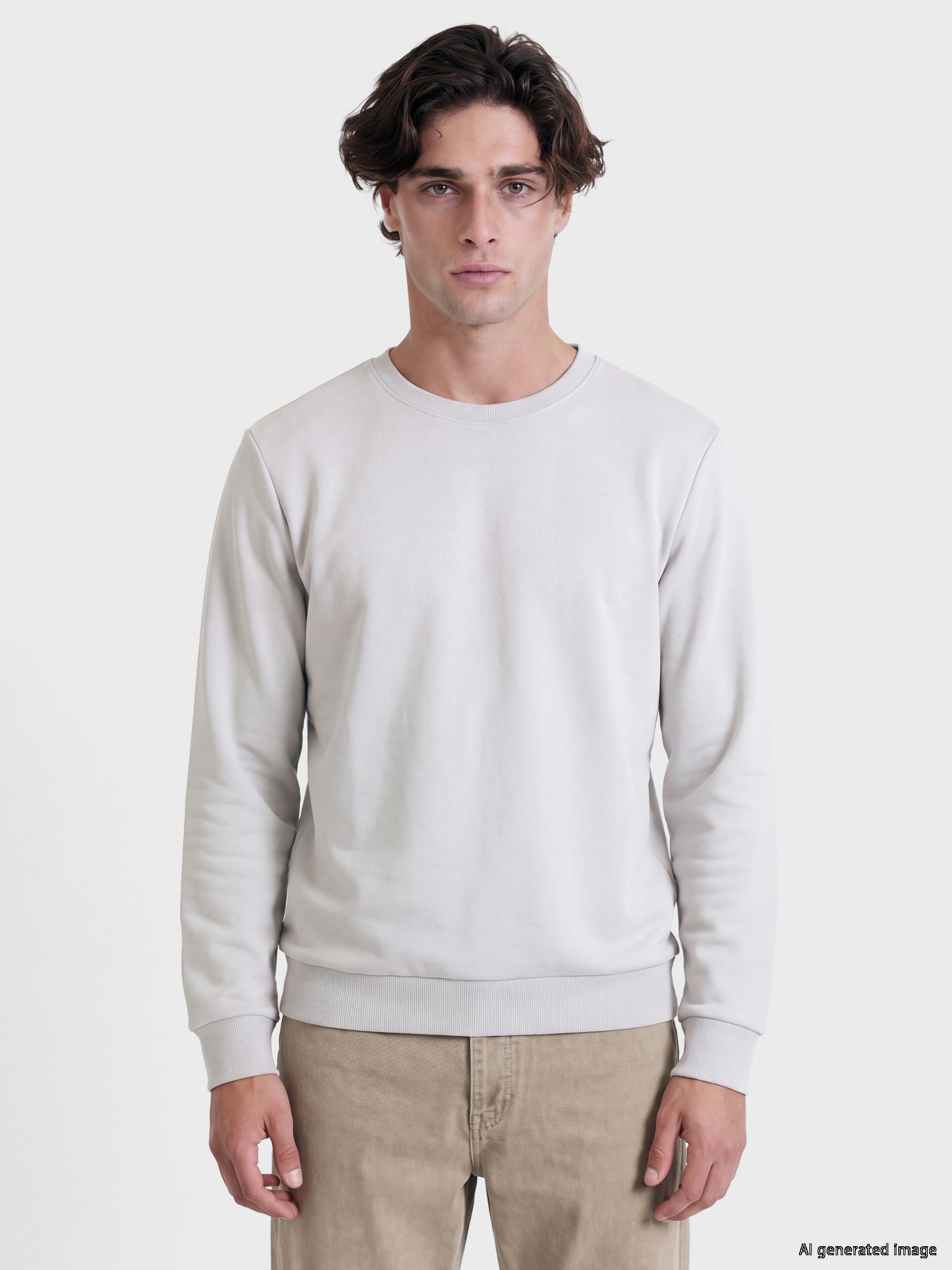 LCWAIKIKI Classic Bisiklet Yaka Erkek Kalın Sweatshirt