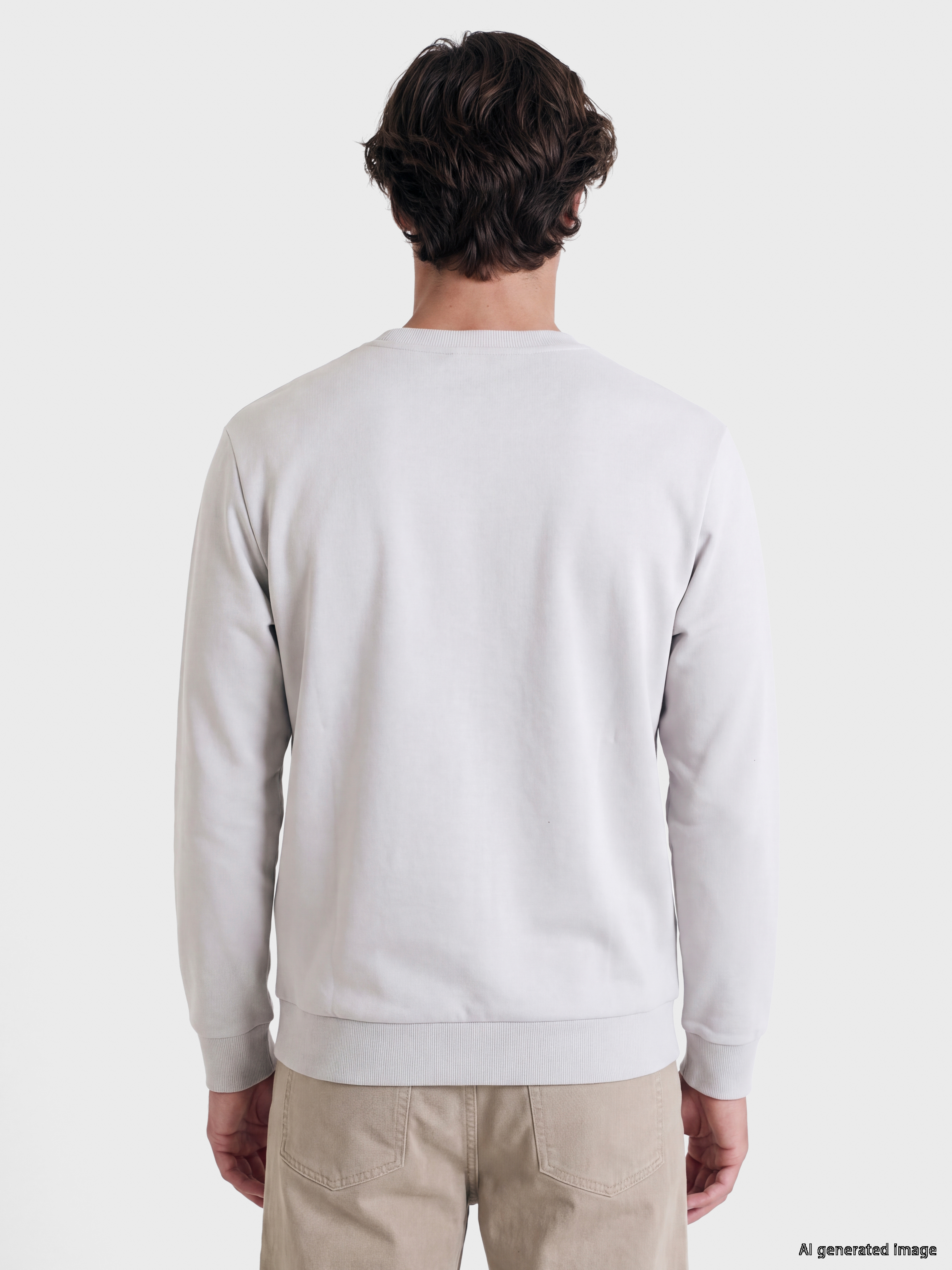 LCWAIKIKI Classic Bisiklet Yaka Erkek Kalın Sweatshirt görsel 4