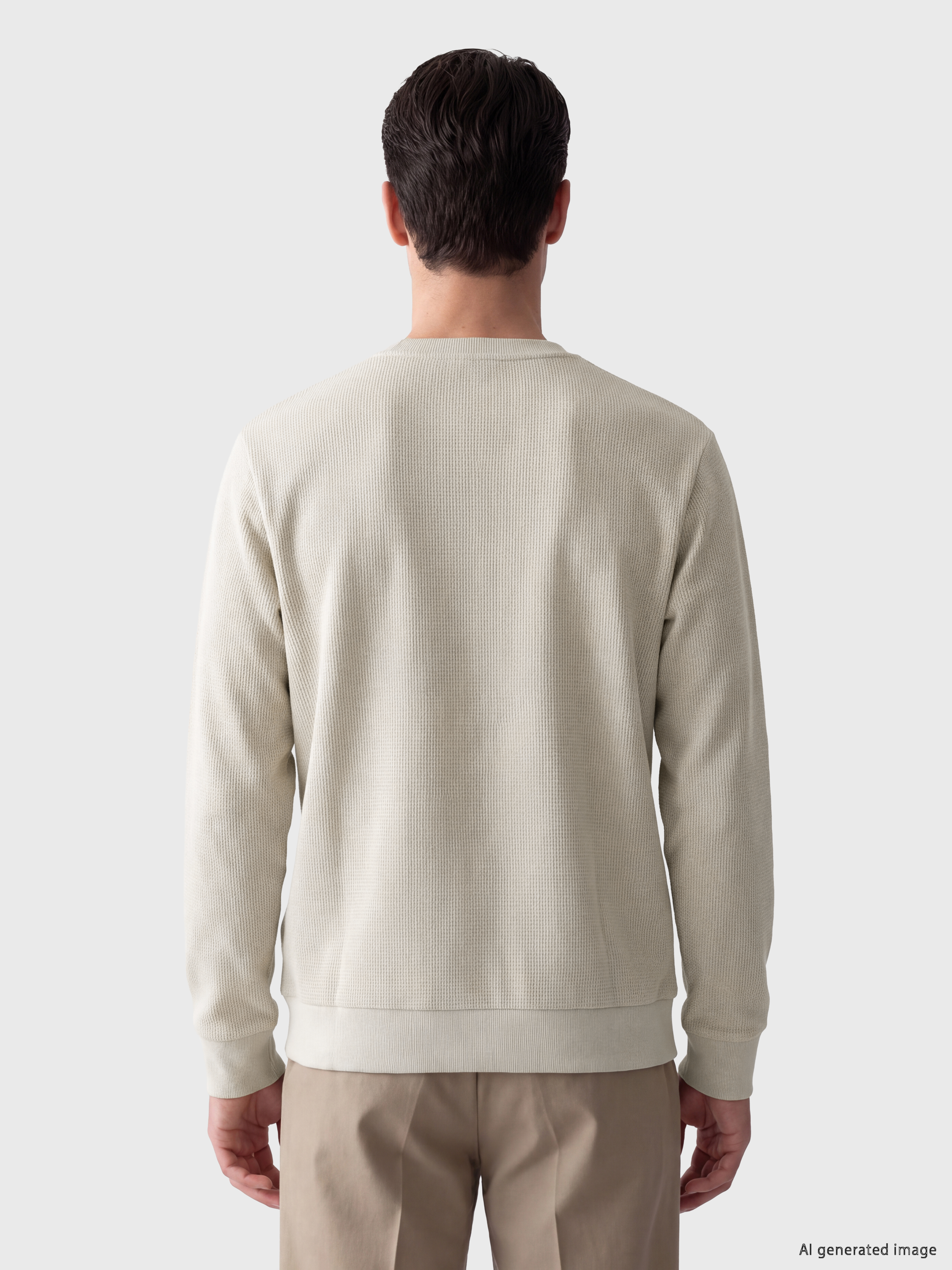 LCWAIKIKI Classic Bisiklet Yaka Erkek Sweatshirt görsel 3