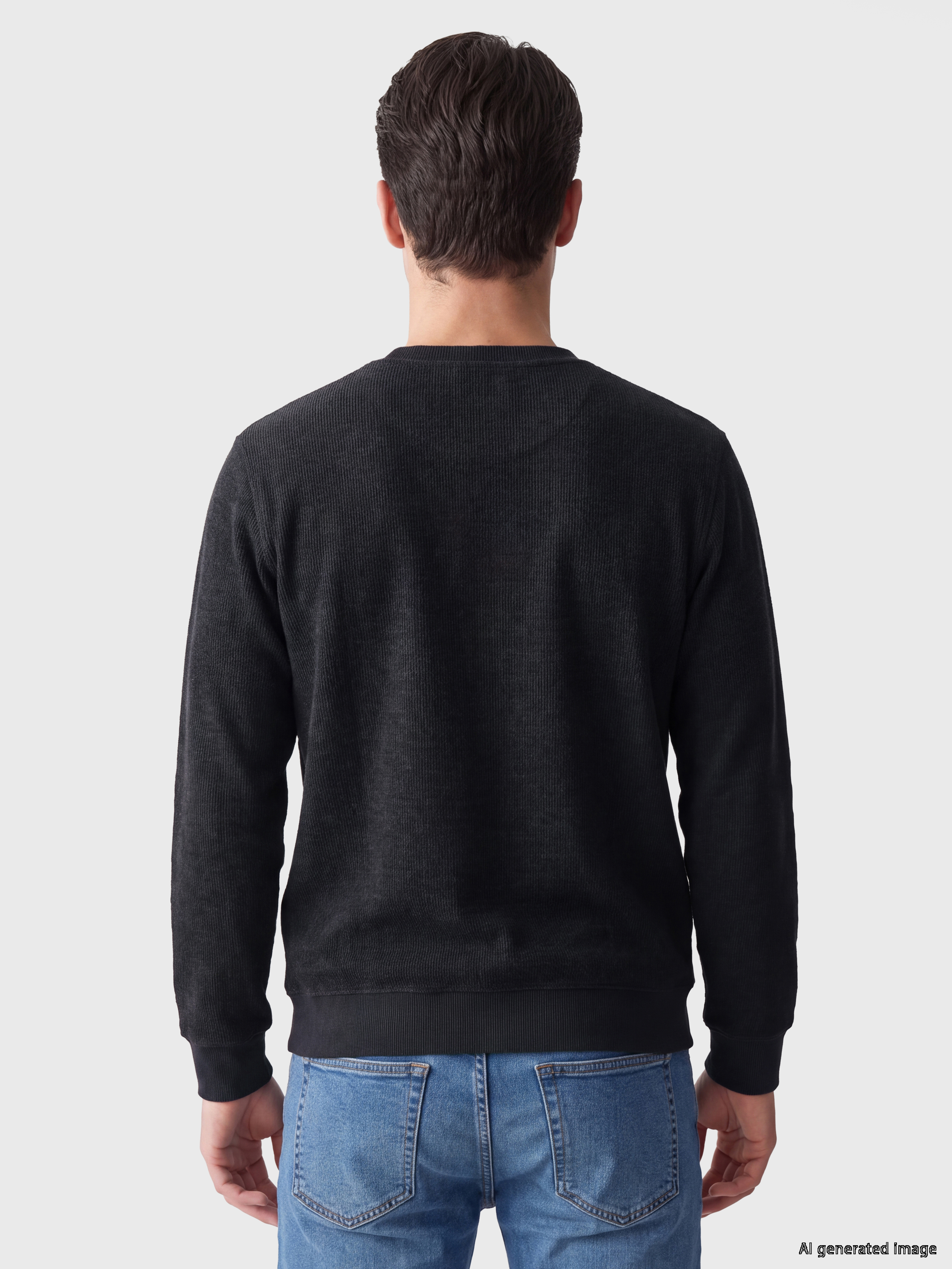 LCWAIKIKI Classic Bisiklet Yaka Erkek Sweatshirt görsel 3