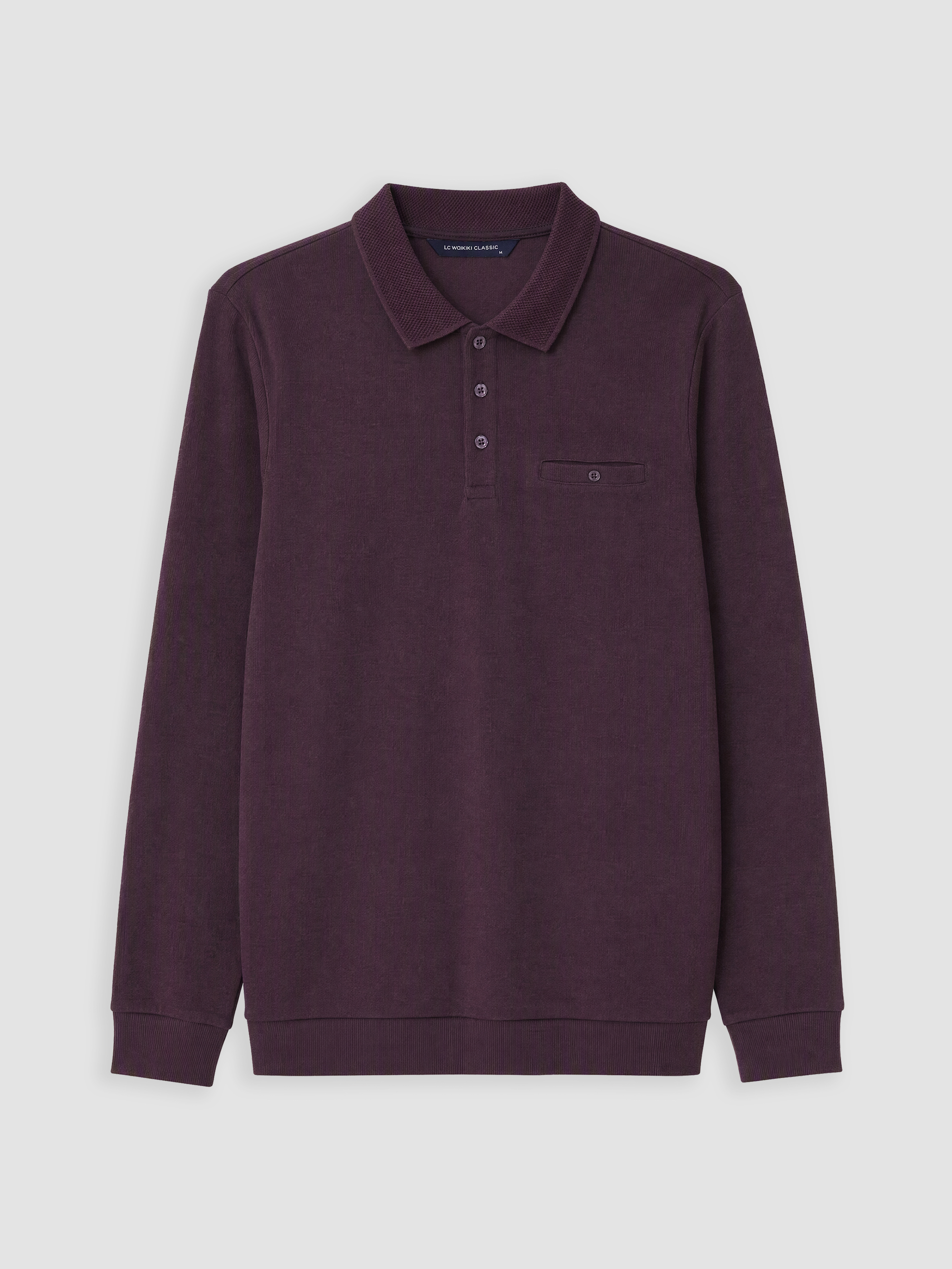 LCWAIKIKI Classic Polo Yaka Erkek Sweatshirt görsel 4