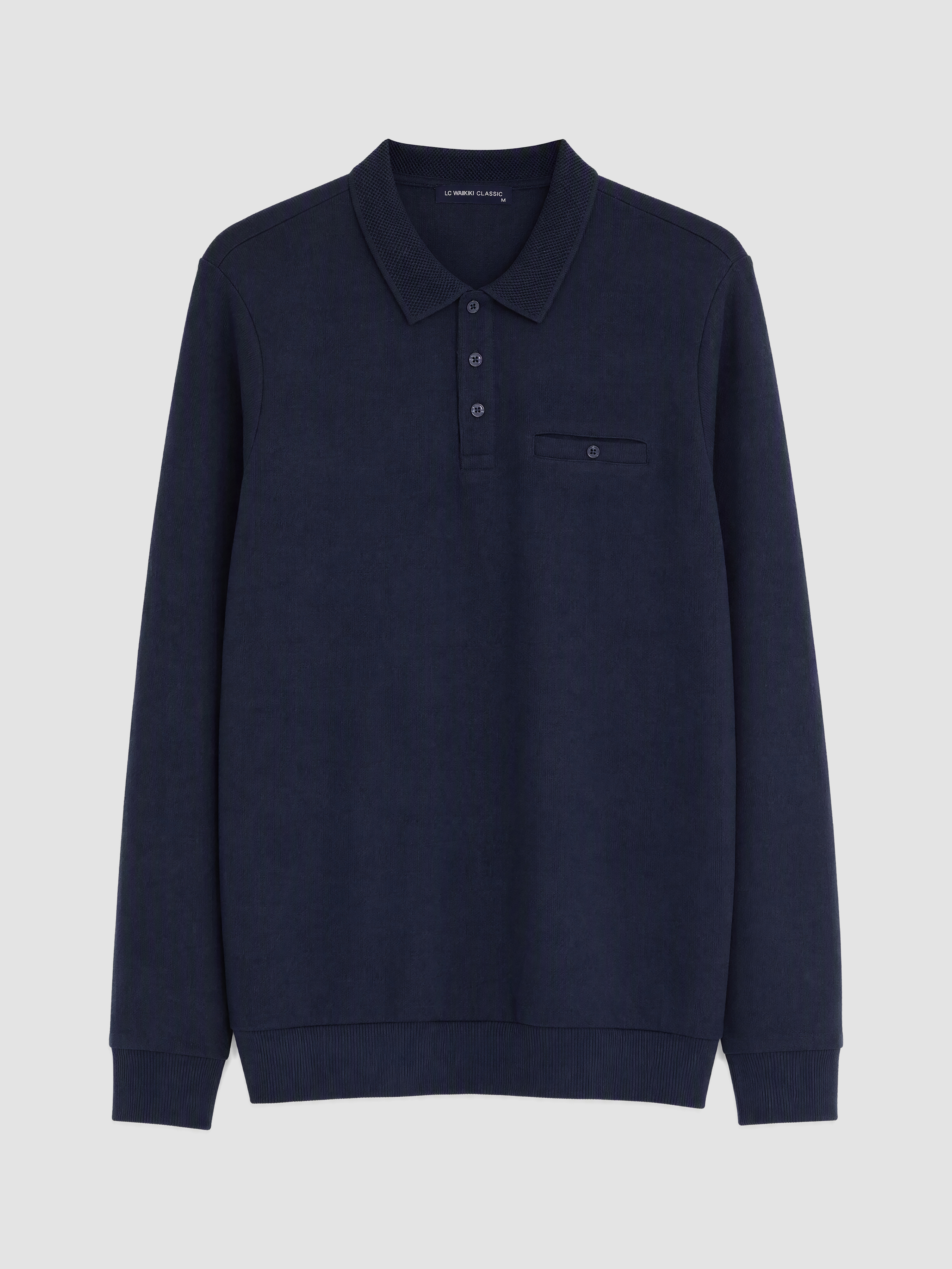 LCWAIKIKI Classic Polo Yaka Erkek Sweatshirt görsel 4