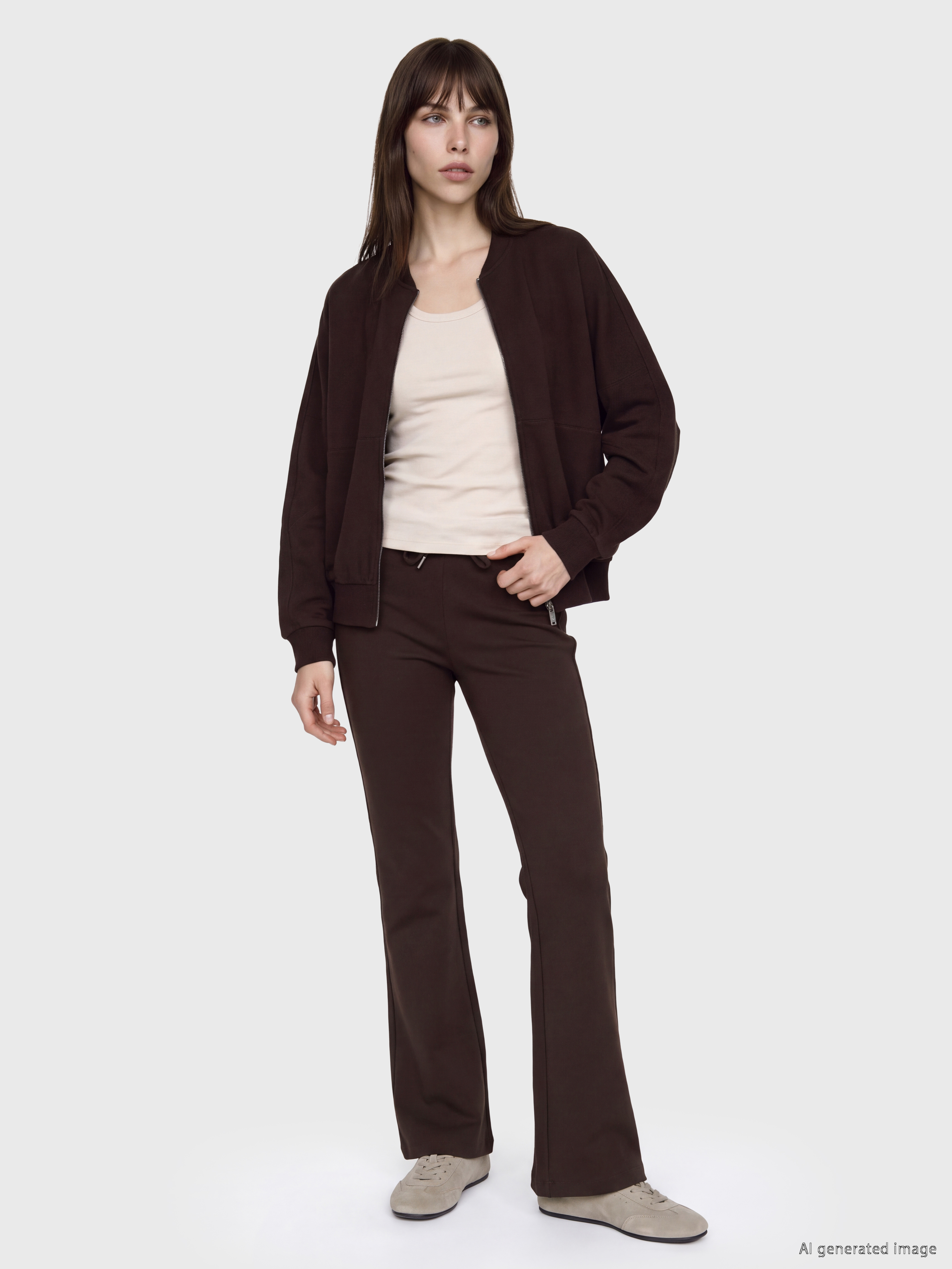LCW Vision Oversize Kadın Fermuarlı Sweatshirt görsel 2
