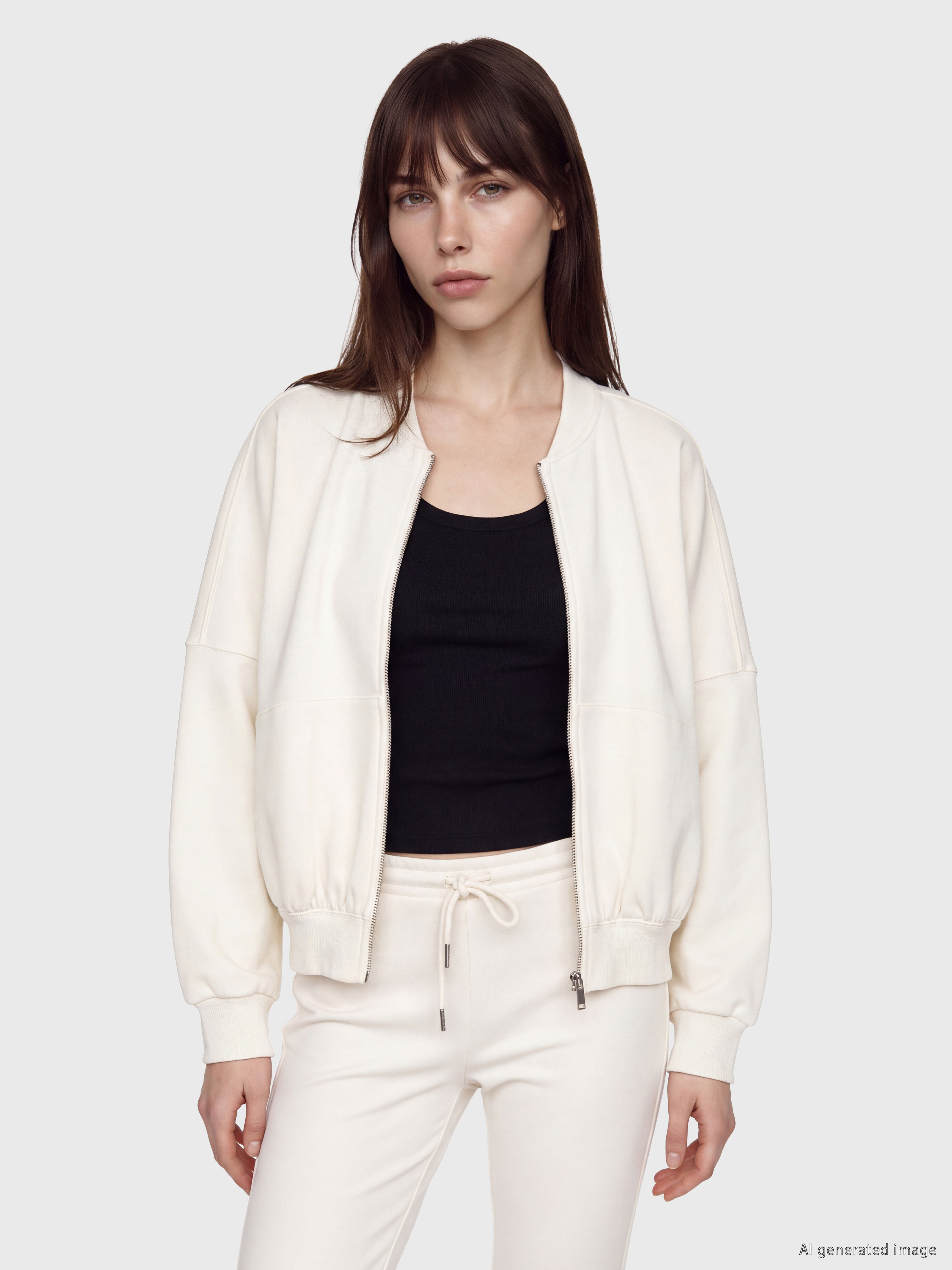 LCW Vision Oversize Kadın Fermuarlı Sweatshirt