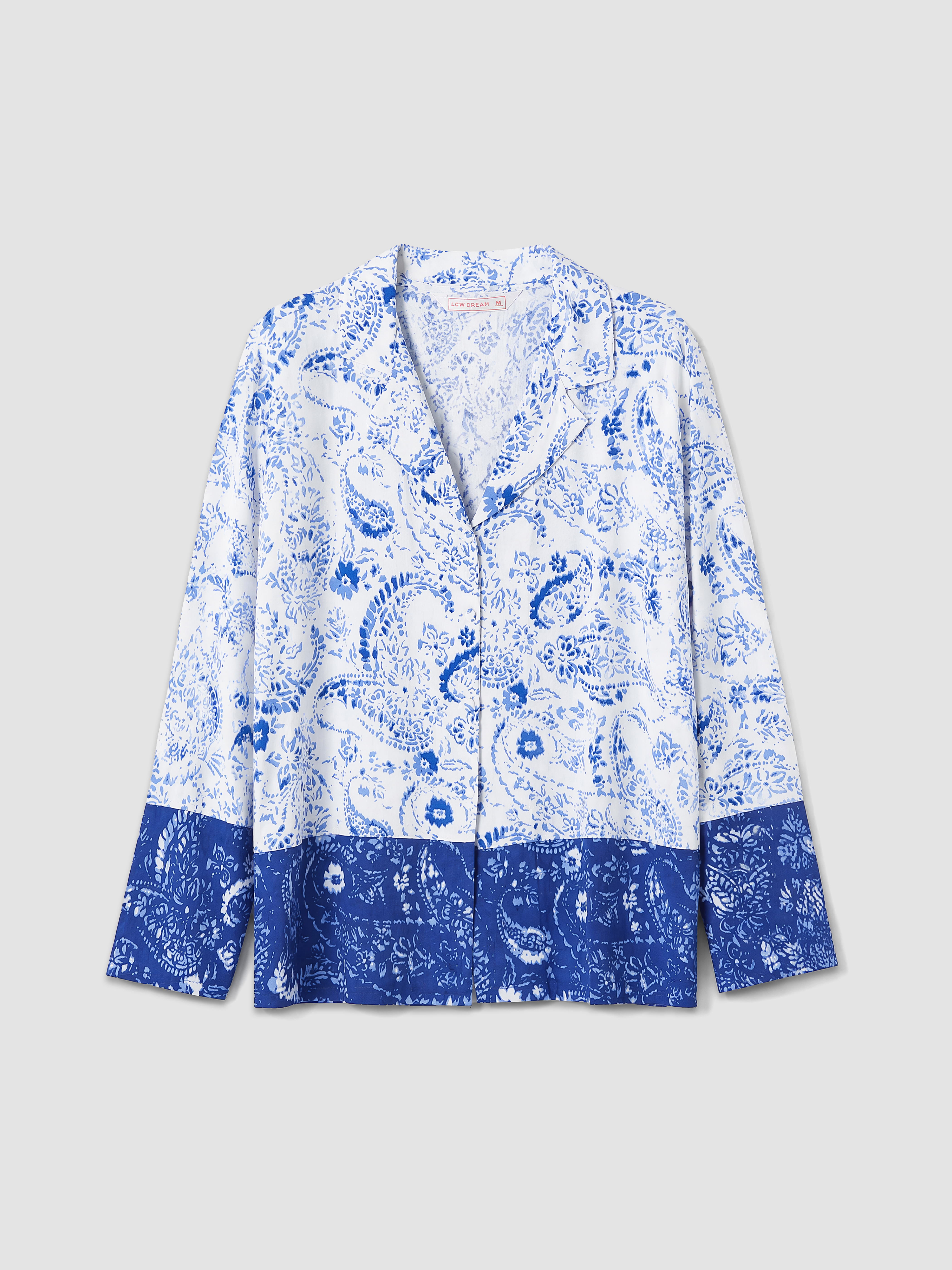 LCW DREAM Gömlek Yaka Desenli Kadın Pijama Takımı görsel 5
