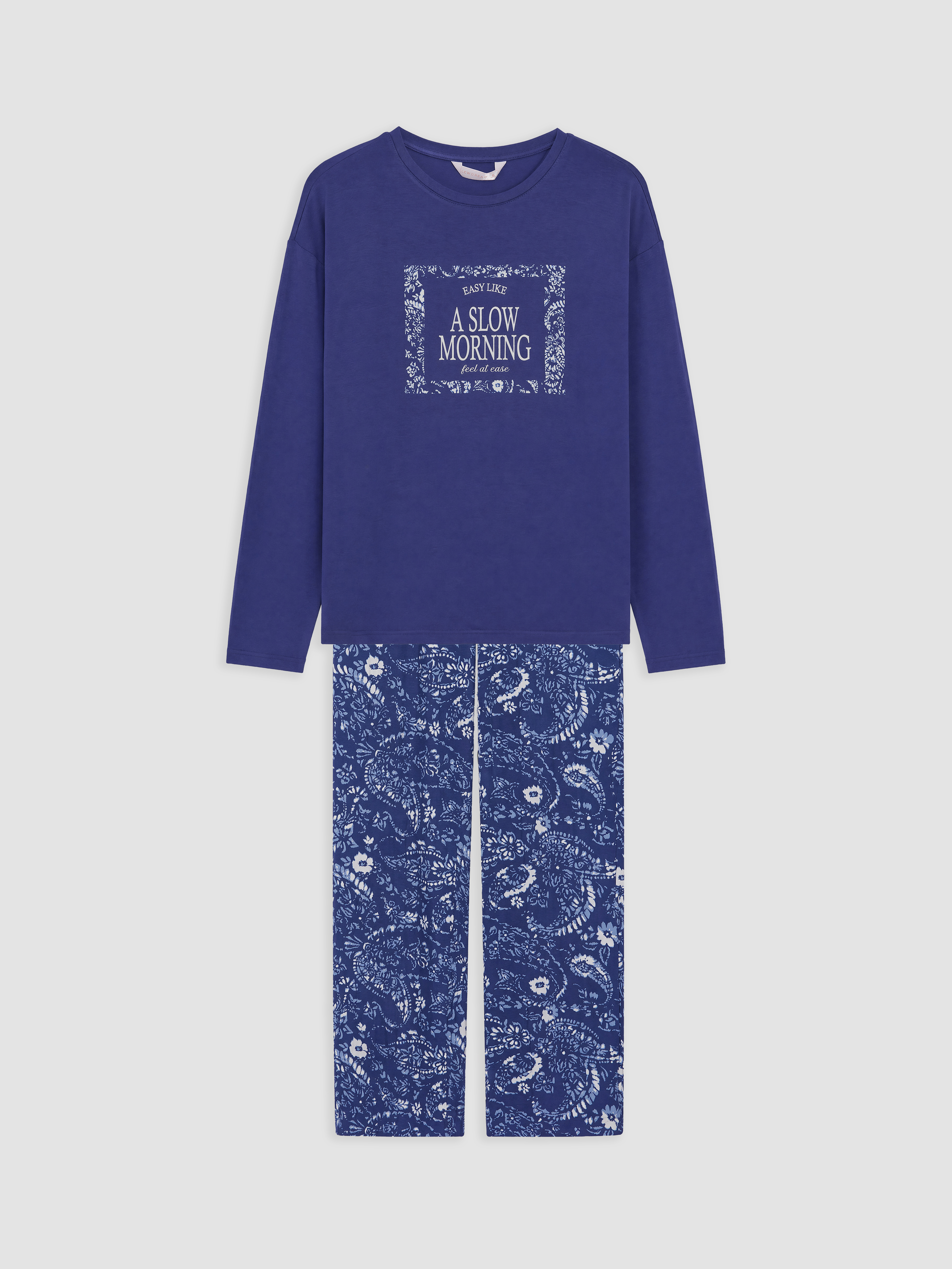 LCW DREAM Bisiklet Yaka Baskılı Kadın Pijama Takımı görsel 5