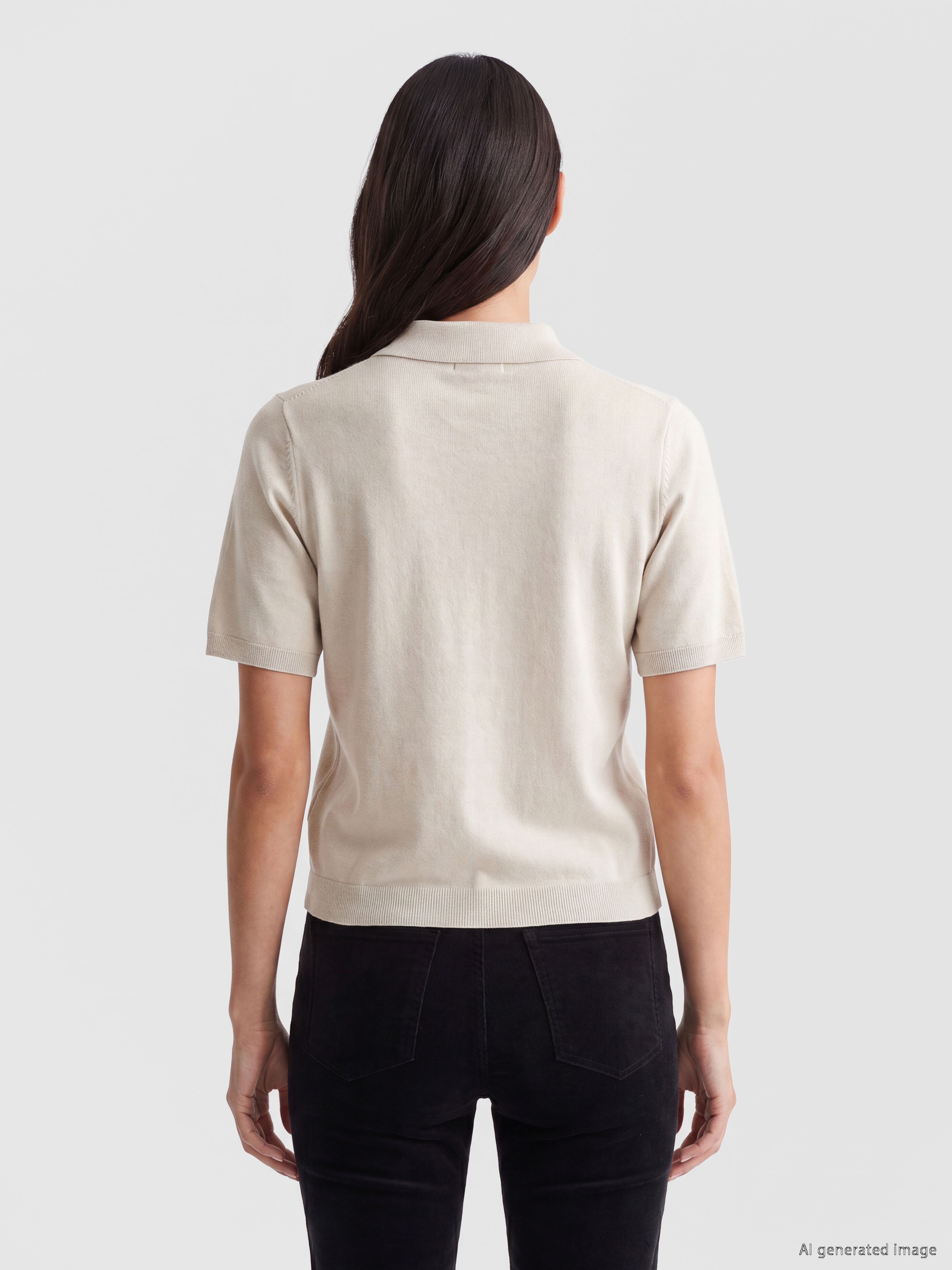 LCW EVERYDAY Polo Yaka Kadın Triko Kazak görsel 4