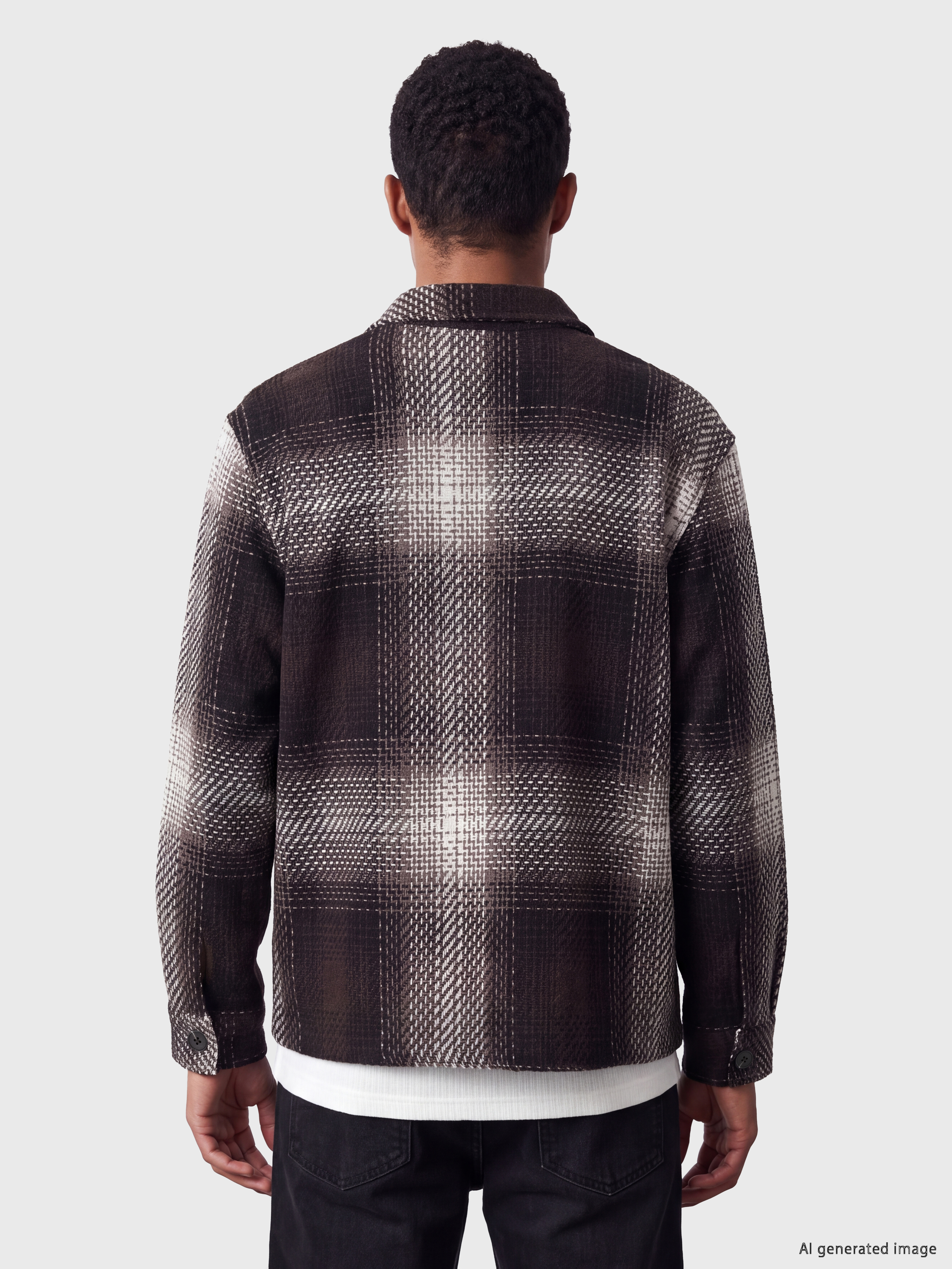 LCW Vision Regular Fit Ekose Erkek Gömlek Ceket görsel 3