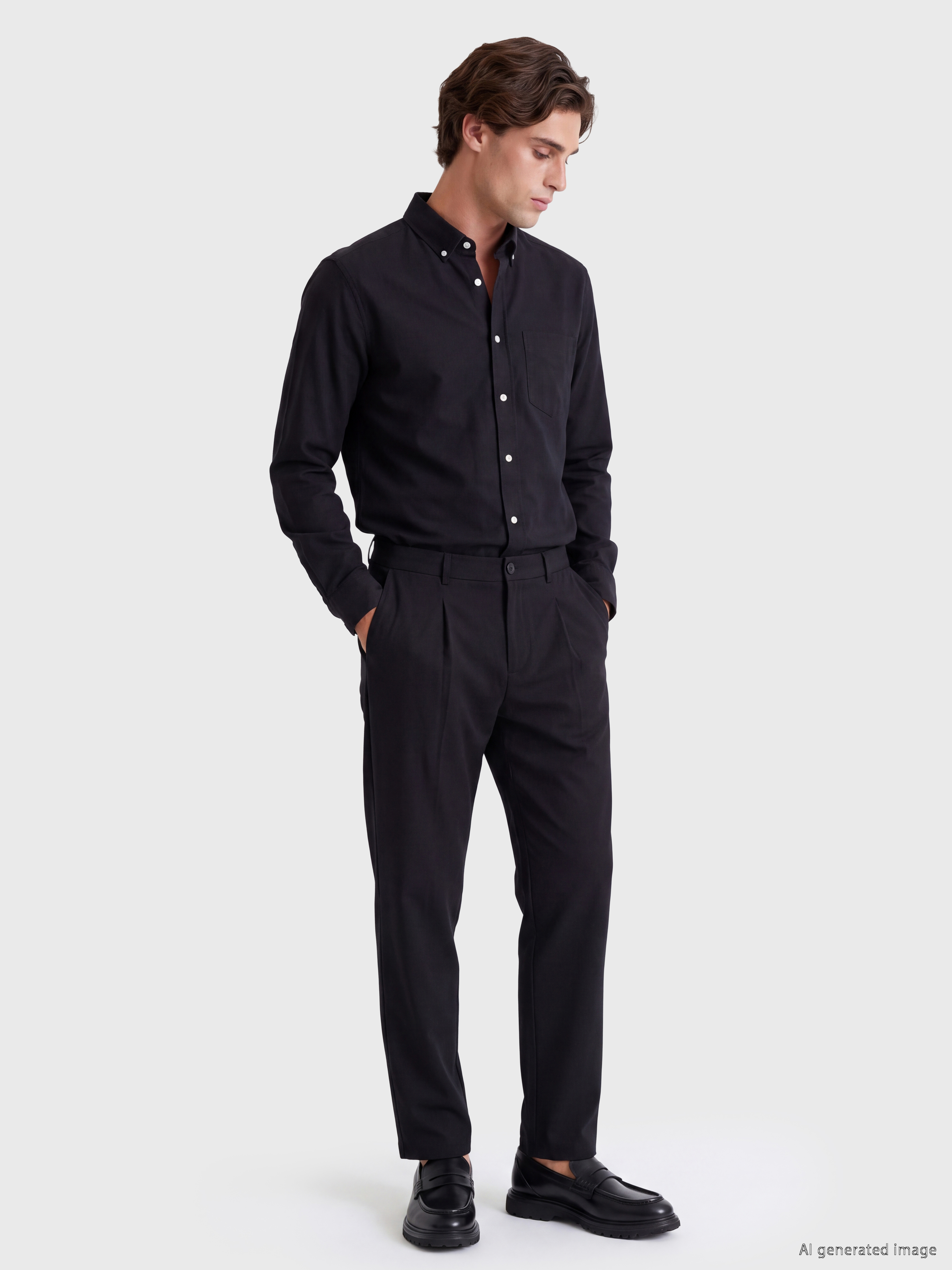 LCW Vision Regular Fit Oxford Erkek Gömlek görsel 2