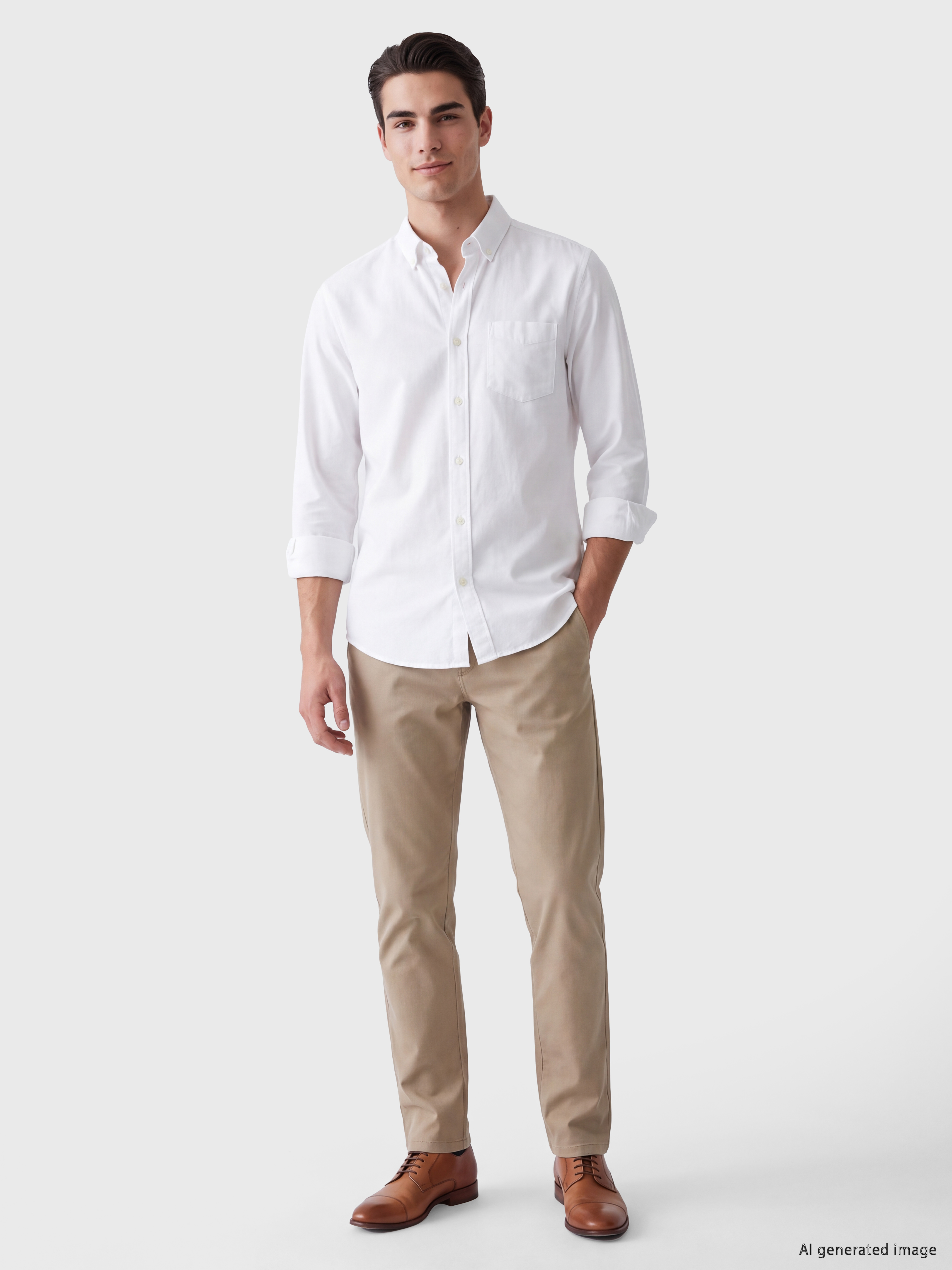 LCW Vision Regular Fit Oxford Erkek Gömlek görsel 2