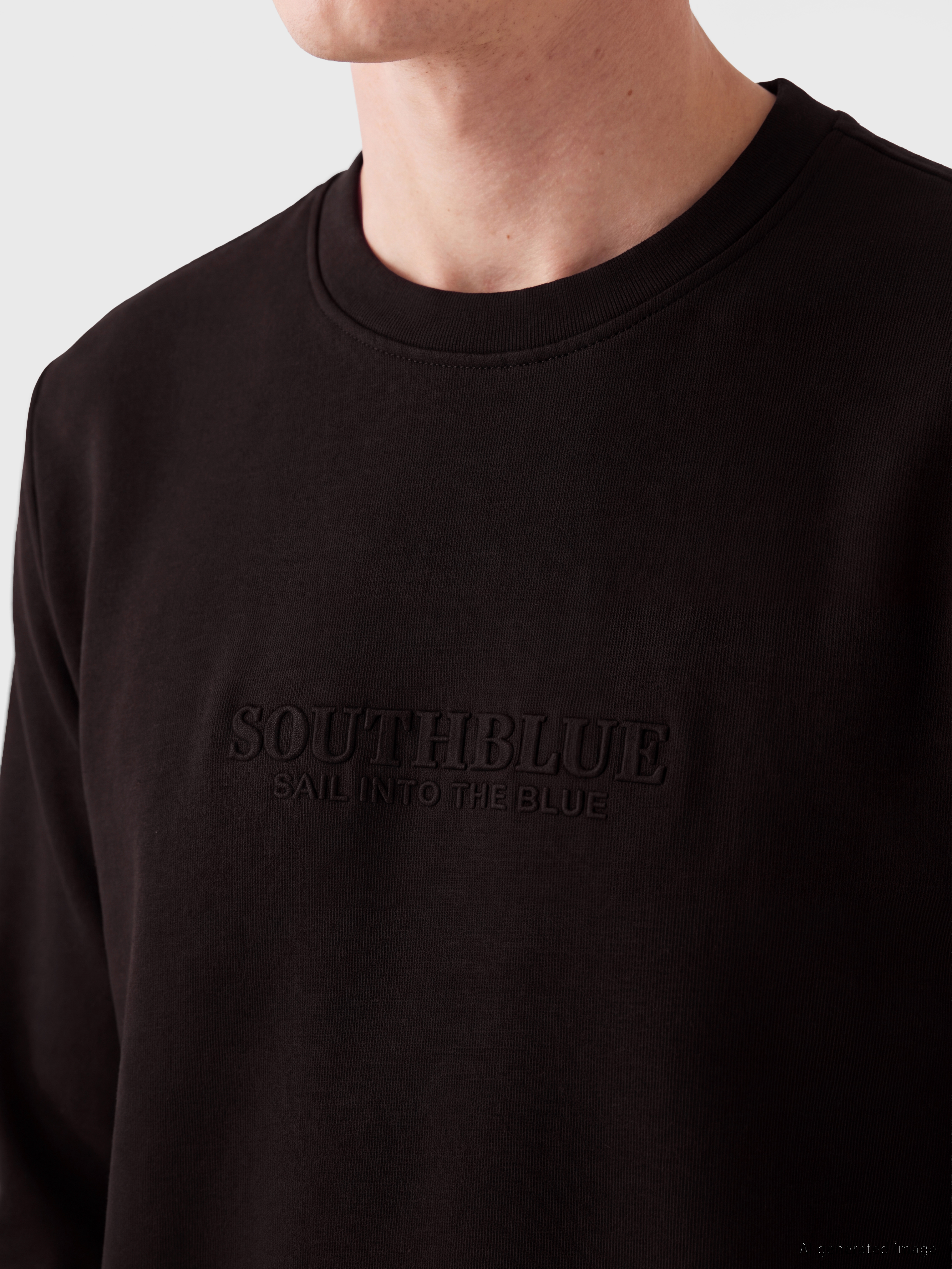 SOUTHBLUE Bisiklet Yaka Baskılı Erkek Sweatshirt görsel 3