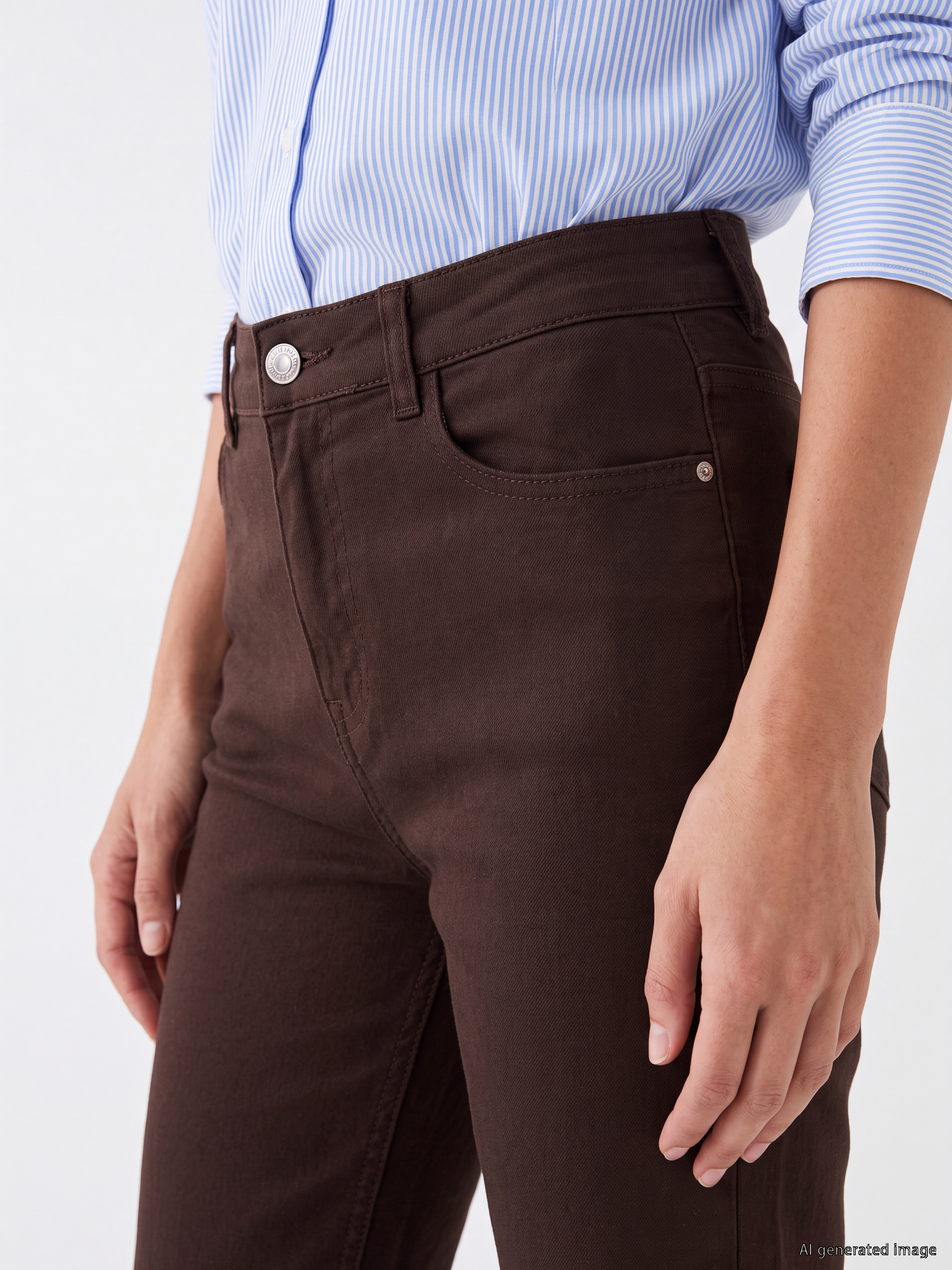 LCWAIKIKI Classic Straight Fit Kadın Jean Pantolon görsel 3