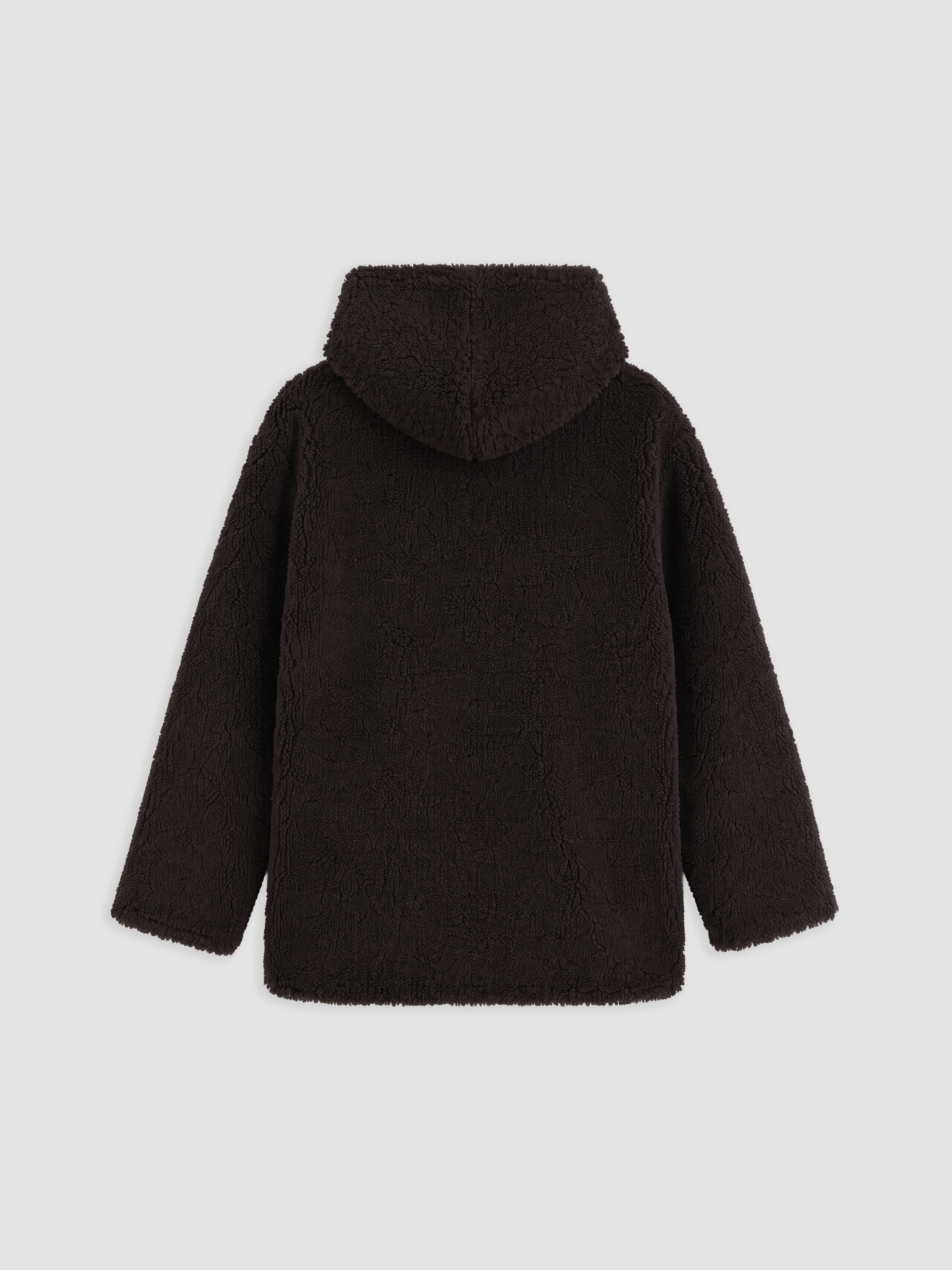 LCW Modest Kapüşonlu Oversize Kadın Pelüş Mont görsel 6