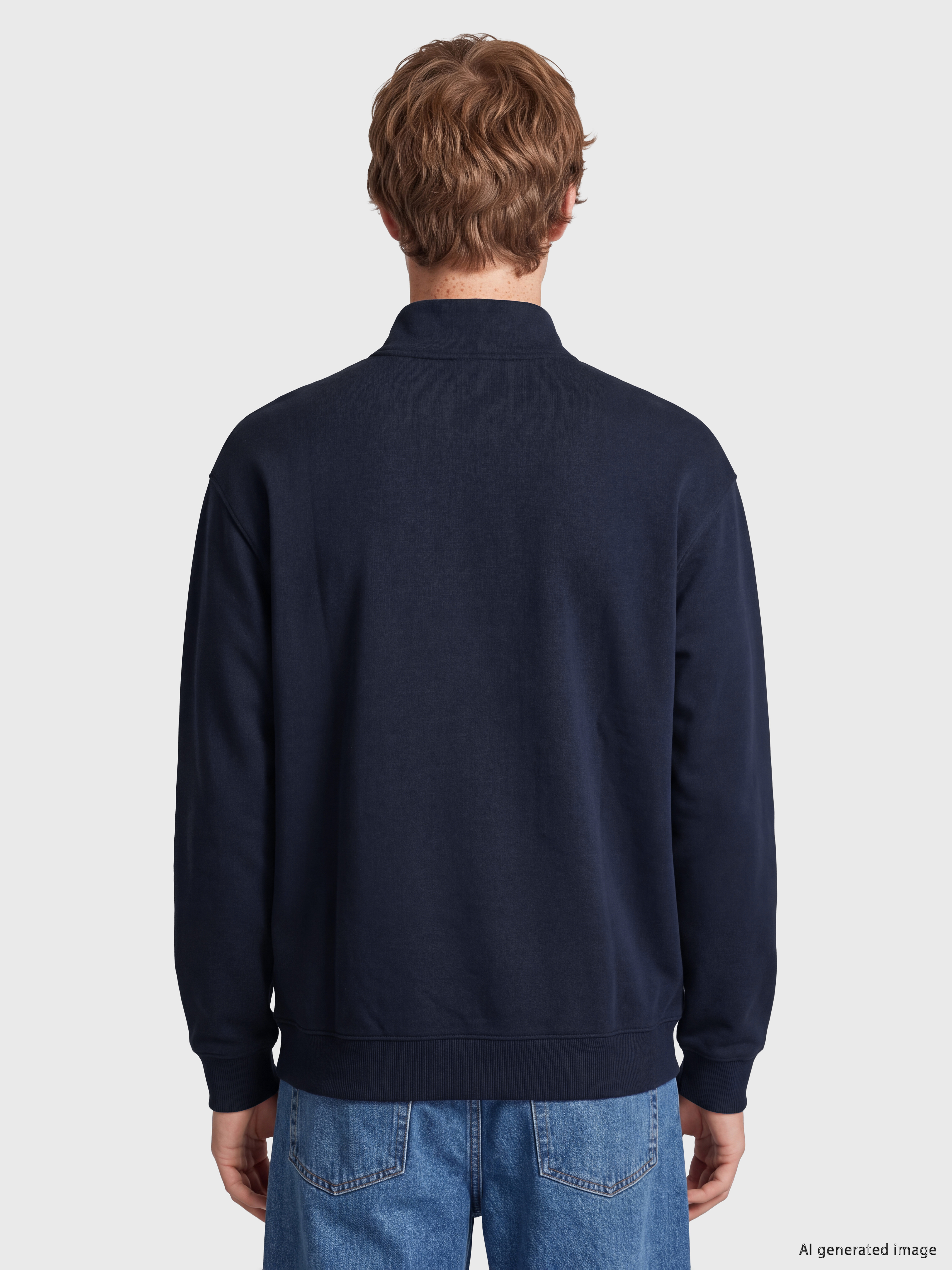 XSIDE Dik Yaka Erkek Kalın Sweatshirt görsel 4