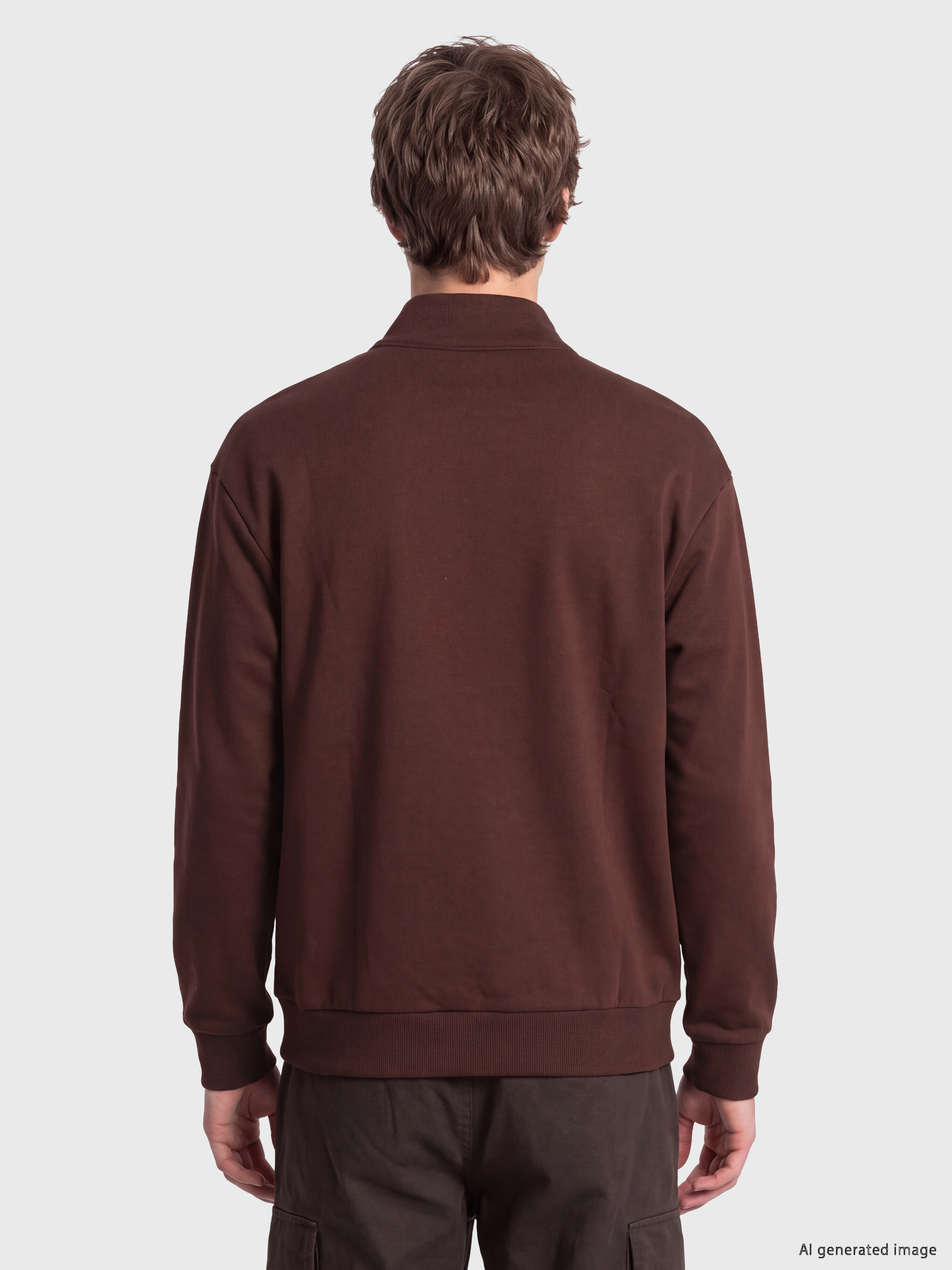 XSIDE Dik Yaka Erkek Kalın Sweatshirt görsel 4