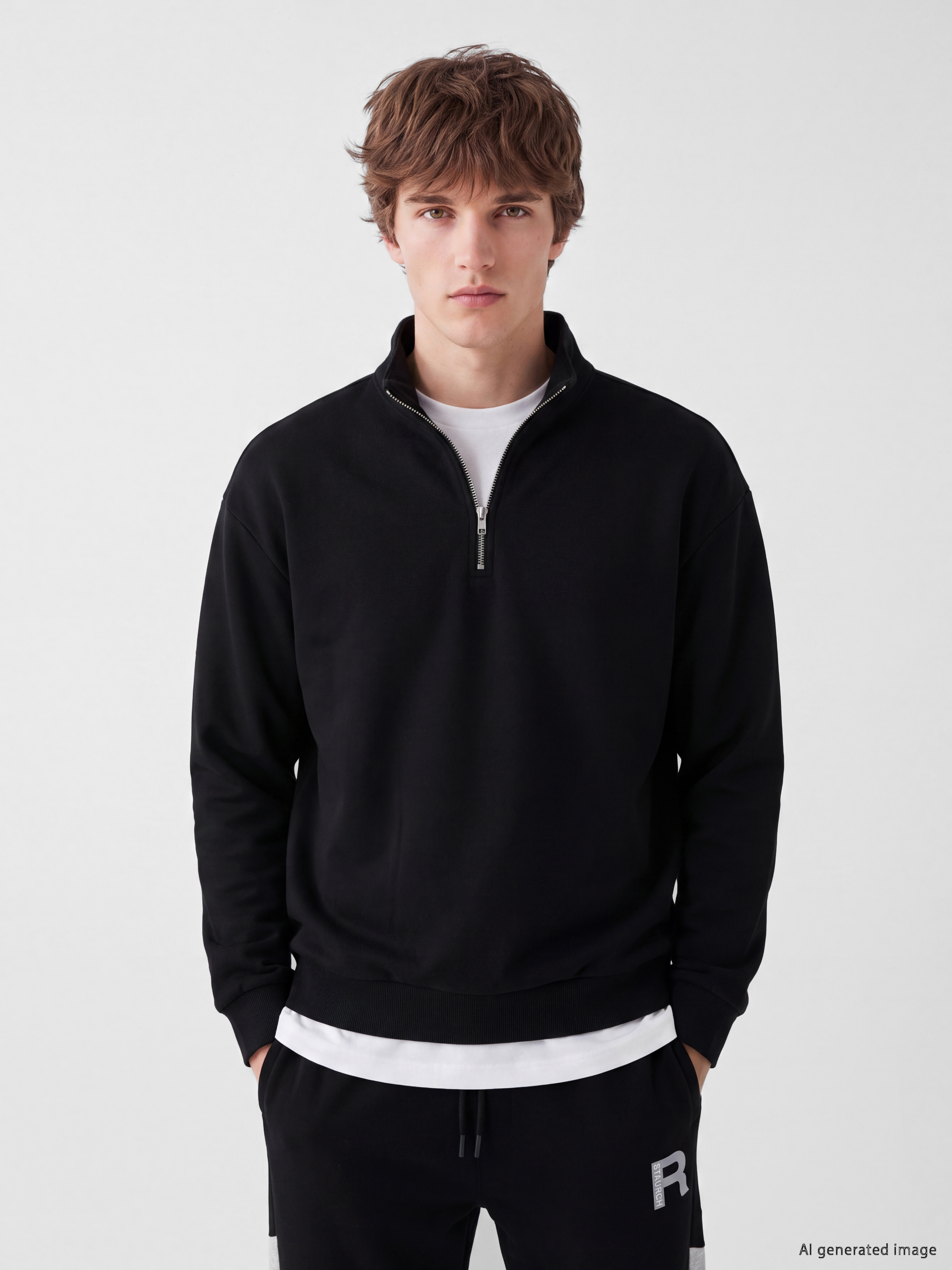 XSIDE Dik Yaka Erkek Kalın Sweatshirt