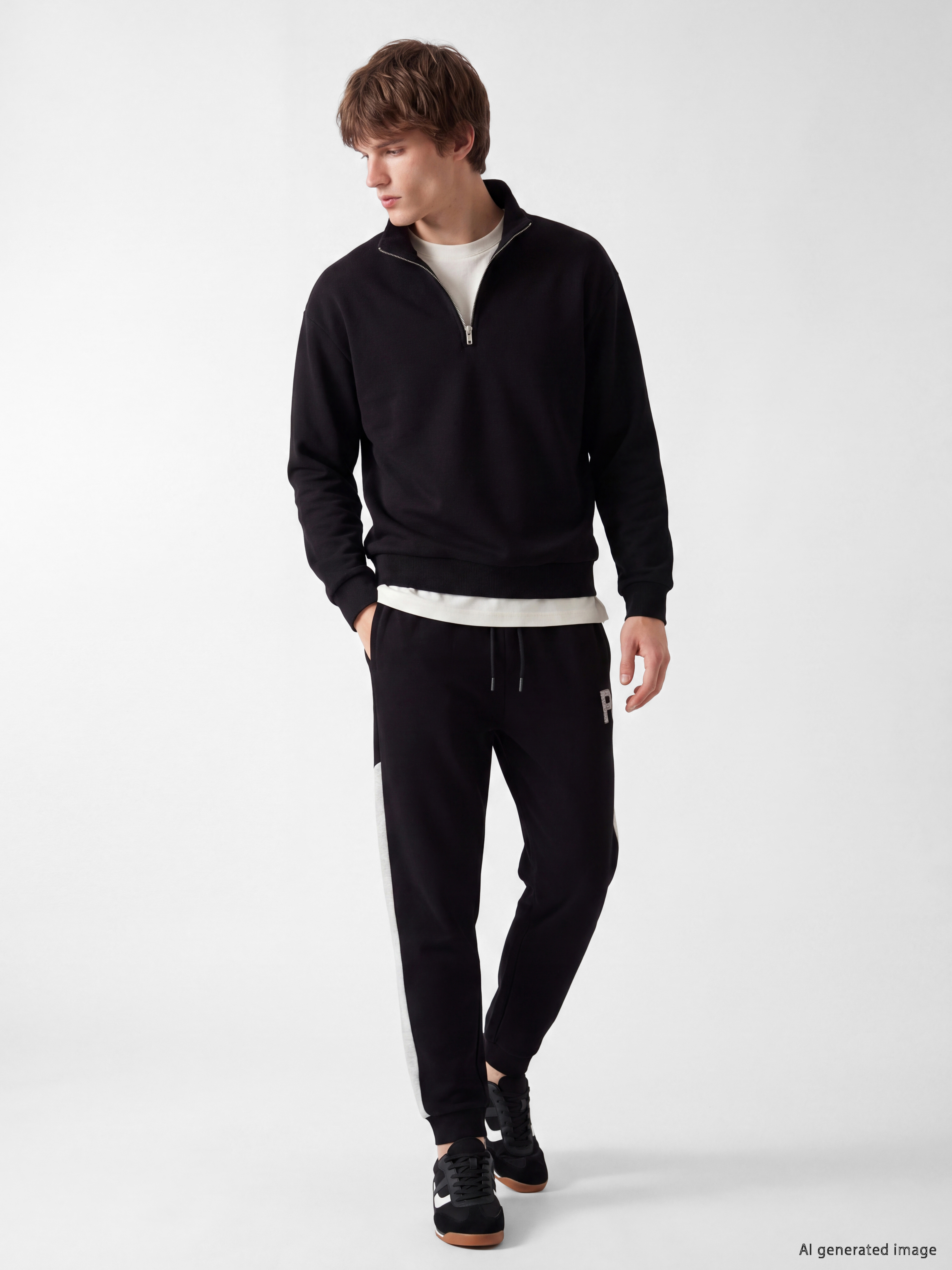 XSIDE Dik Yaka Erkek Kalın Sweatshirt görsel 2