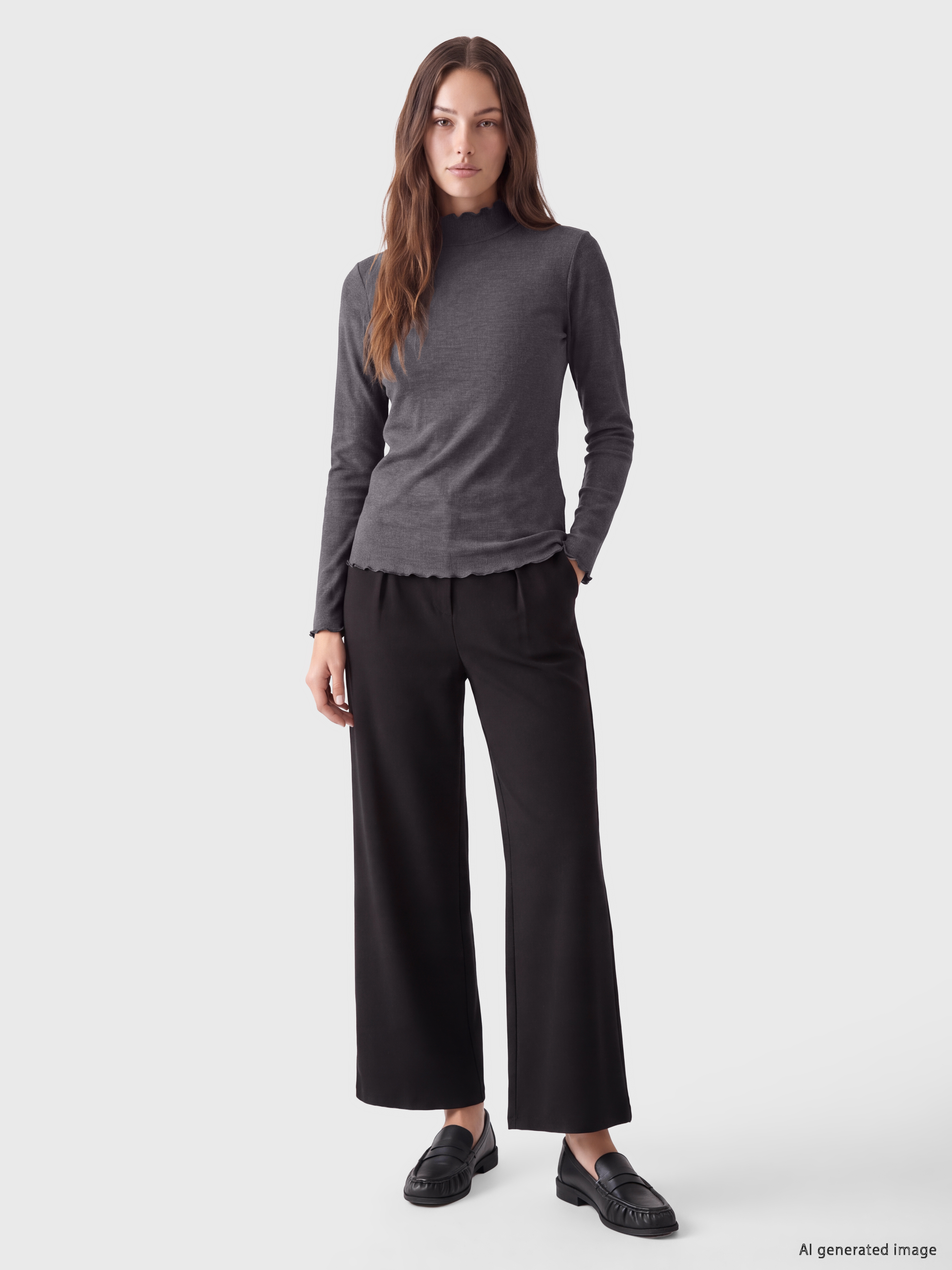 LCW Modest Dik Yaka Kadın Body görsel 2