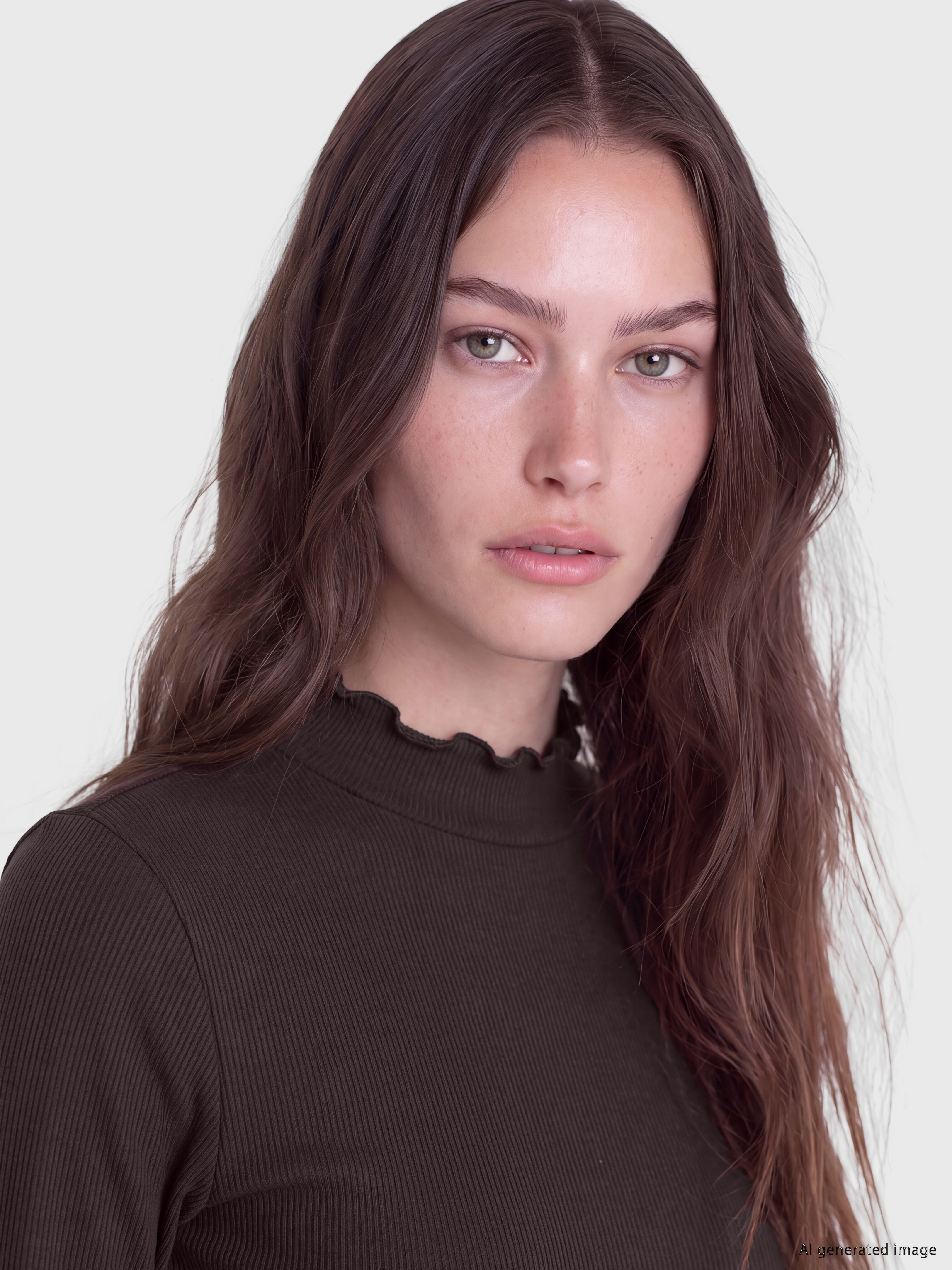 LCW Modest Dik Yaka Kadın Fitilli Body görsel 3