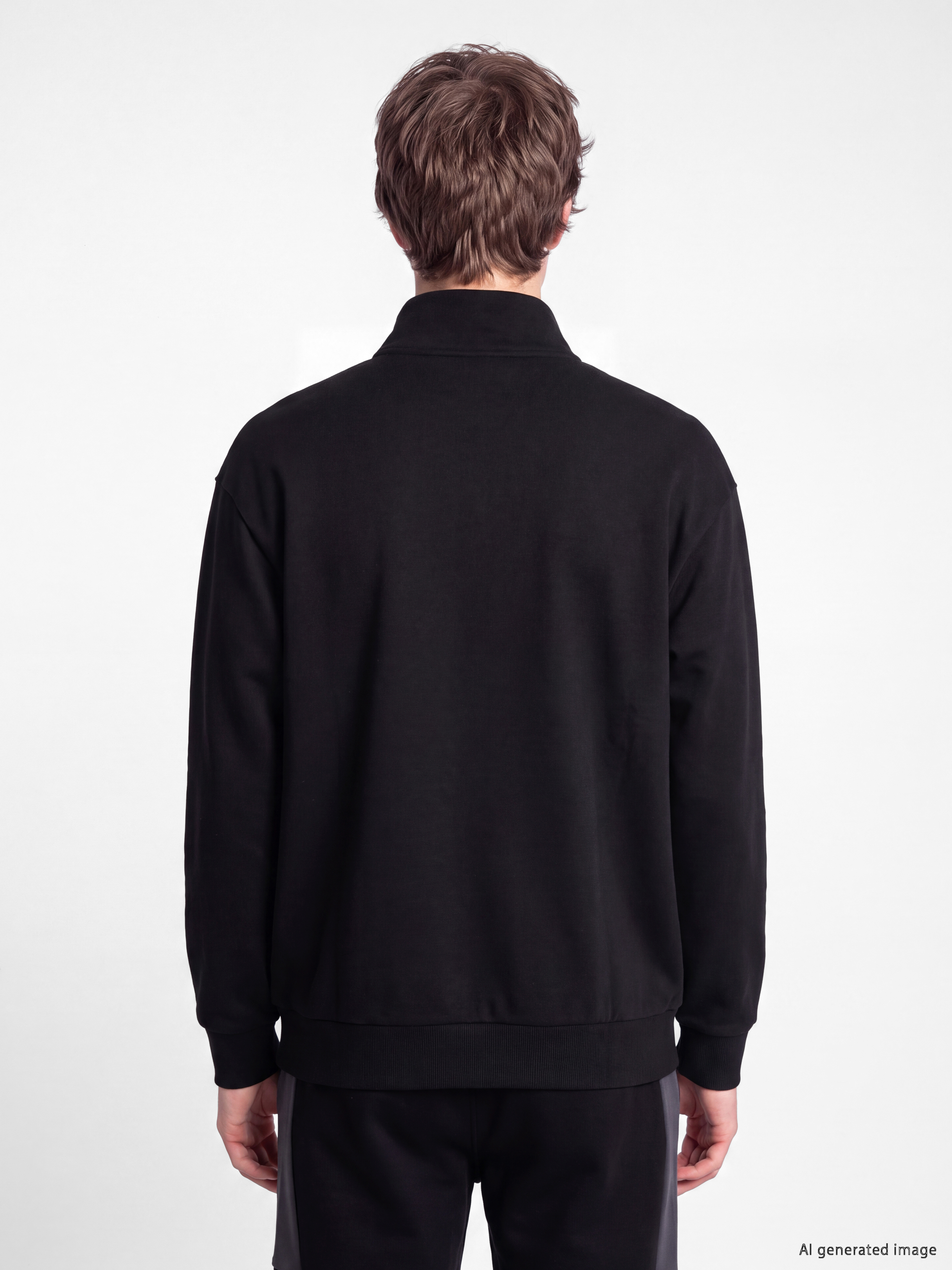 XSIDE Dik Yaka Baskılı Erkek Sweatshirt görsel 4