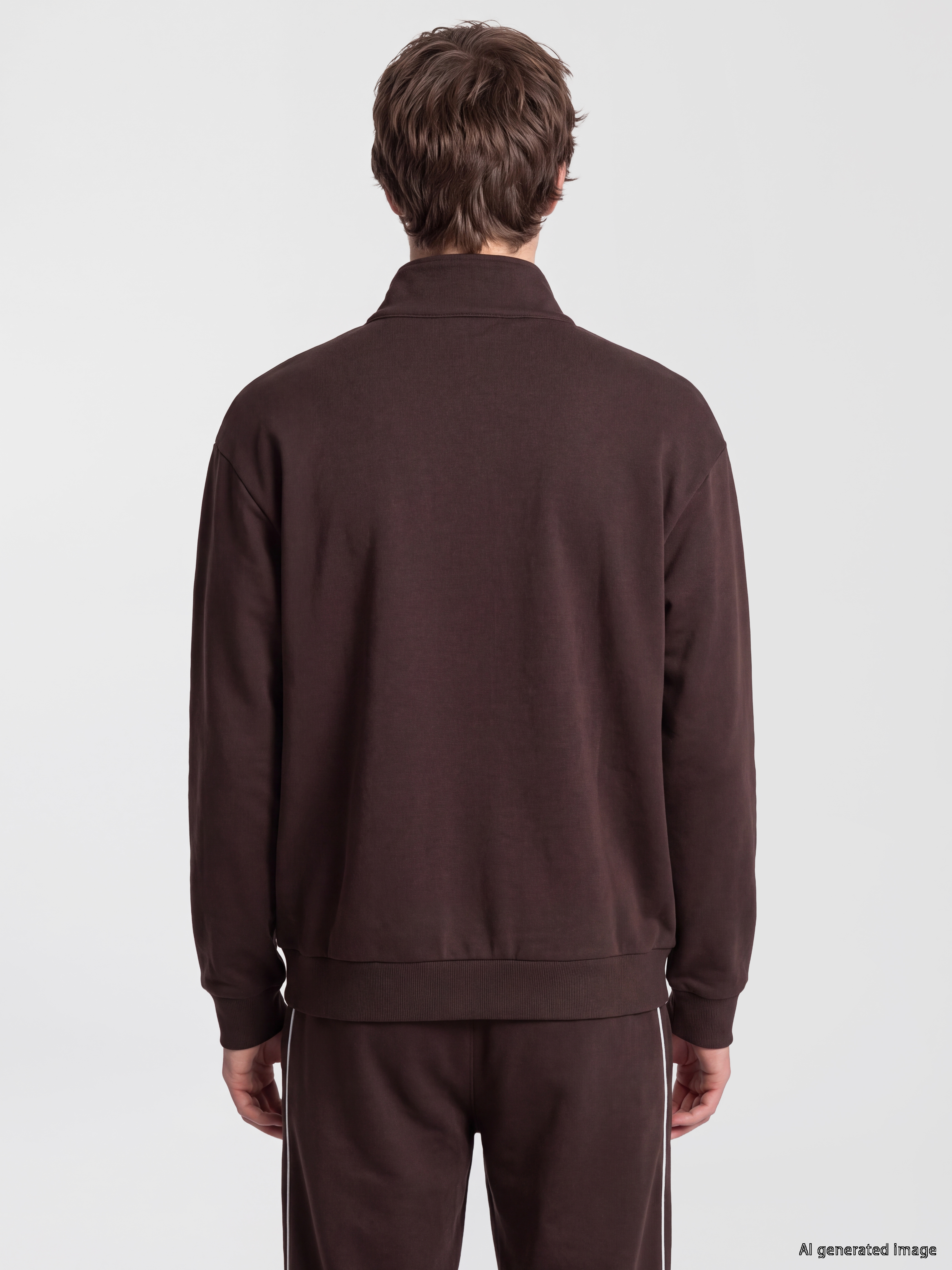 XSIDE Dik Yaka Baskılı Erkek Sweatshirt görsel 4