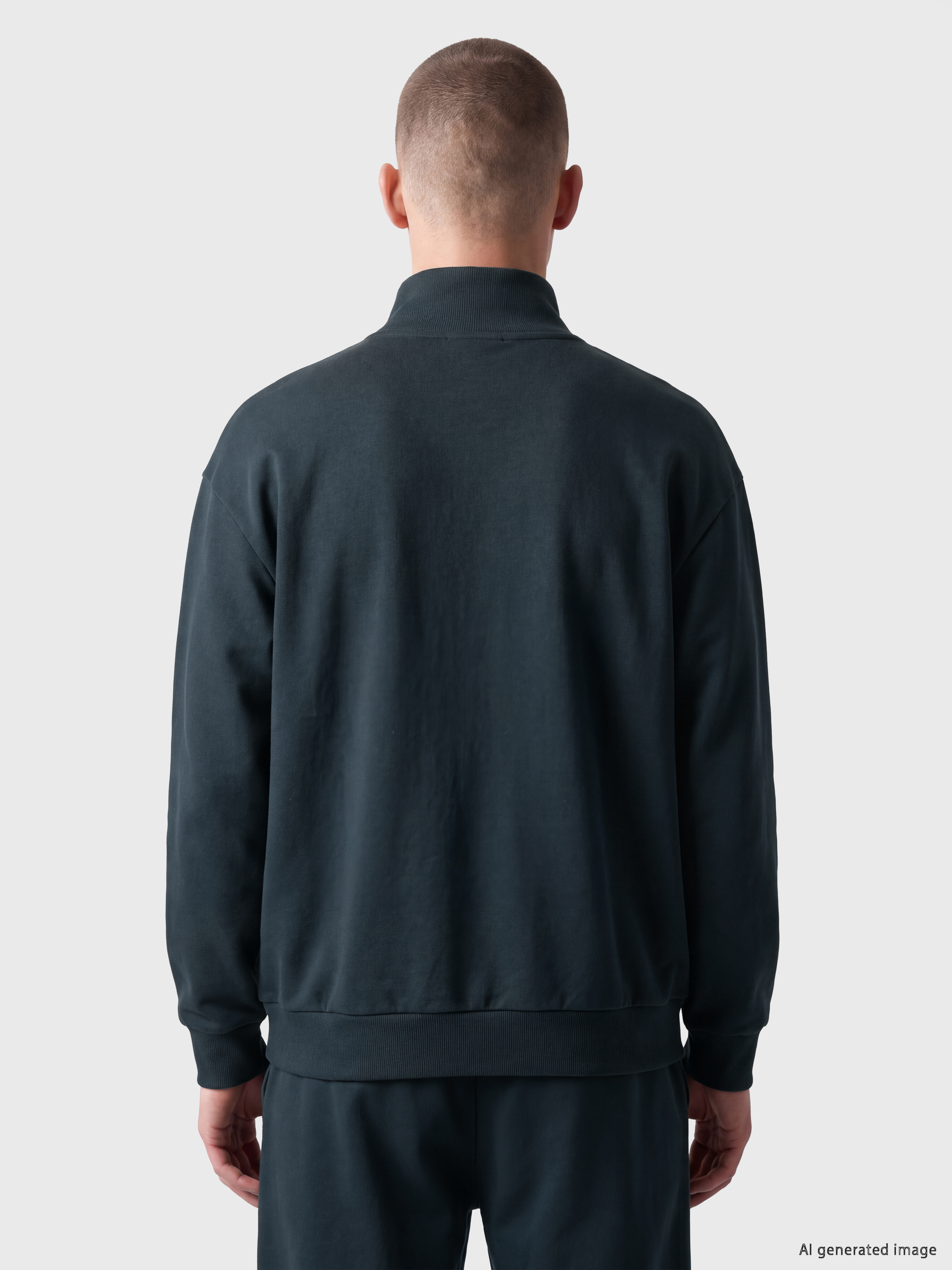 XSIDE Dik Yaka Baskılı Erkek Sweatshirt görsel 4