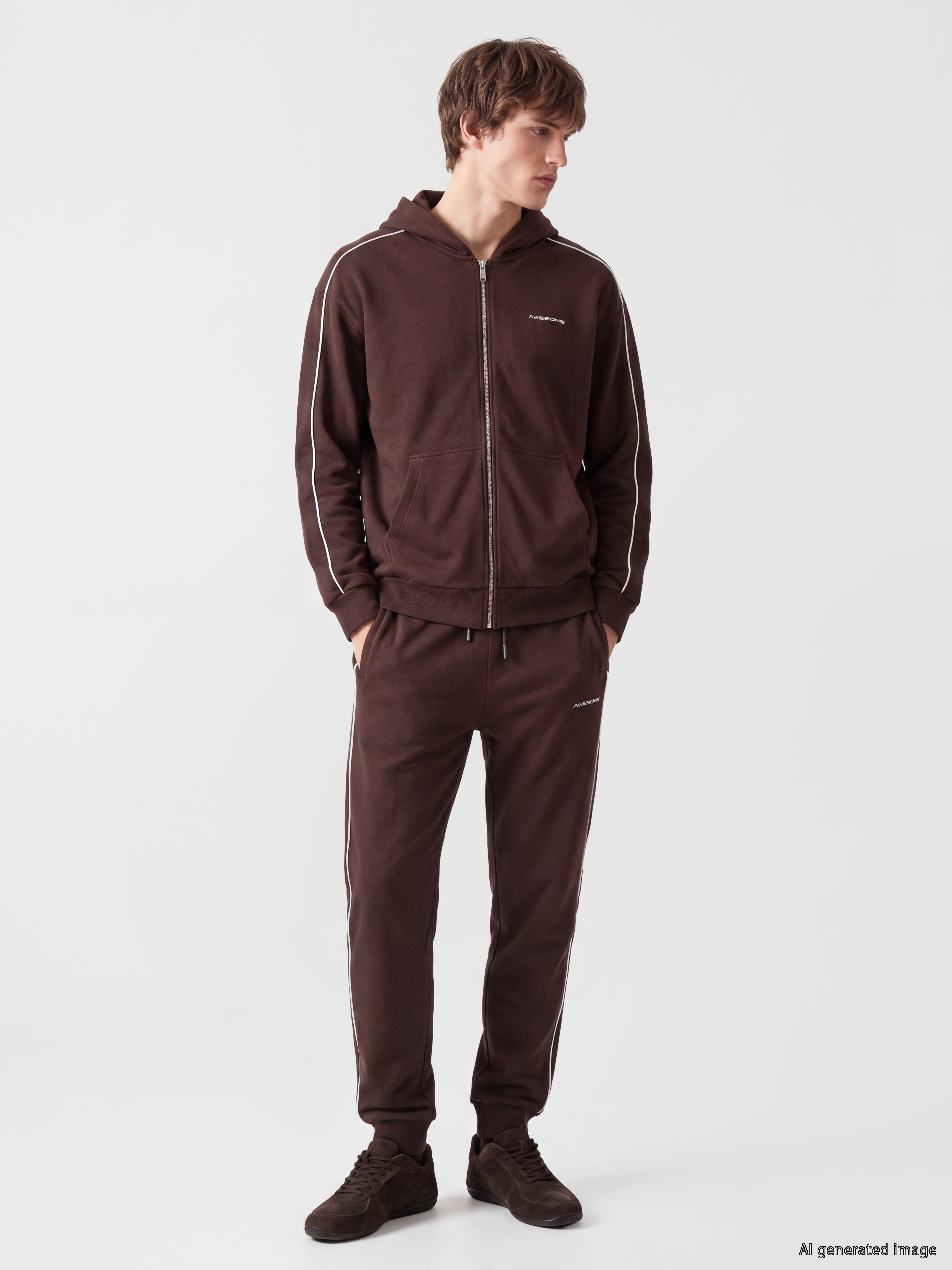 XSIDE Kapüşonlu Erkek Fermuarlı Sweatshirt görsel 2