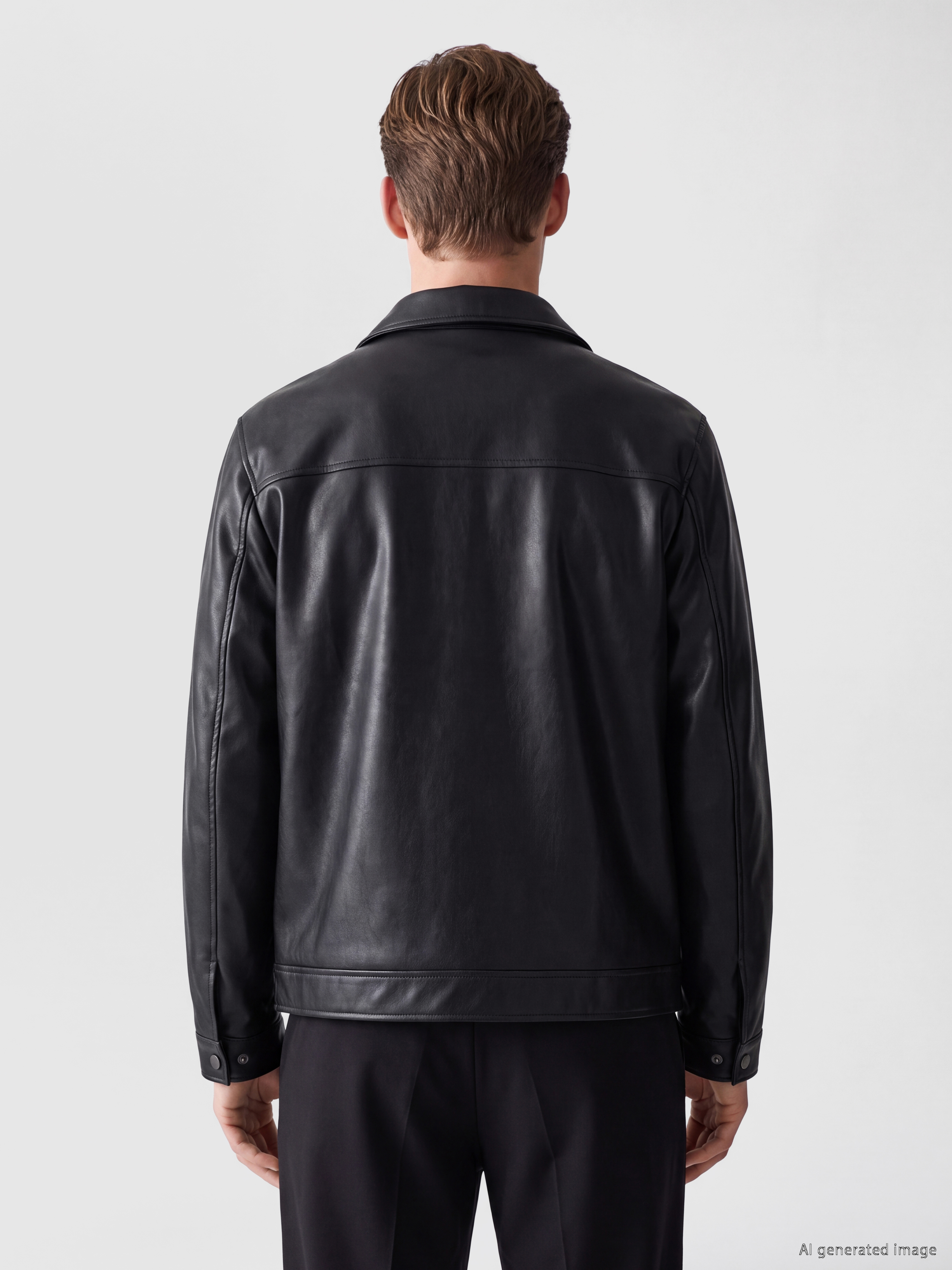 SOUTHBLUE Regular Fit Erkek Deri Görünümlü Mont görsel 5