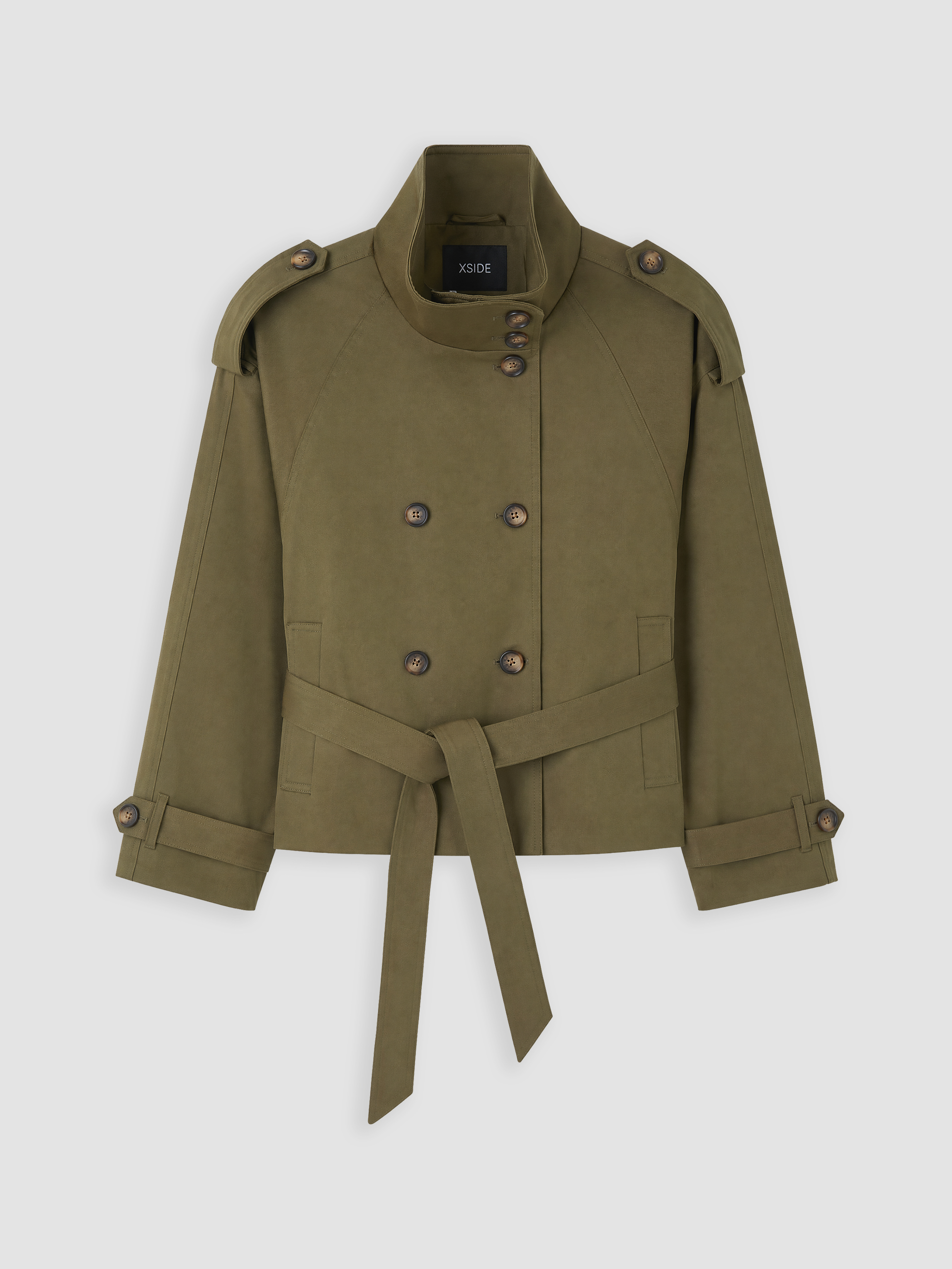 XSIDE Dik Yaka Oversize Kadın Trençkot görsel 5