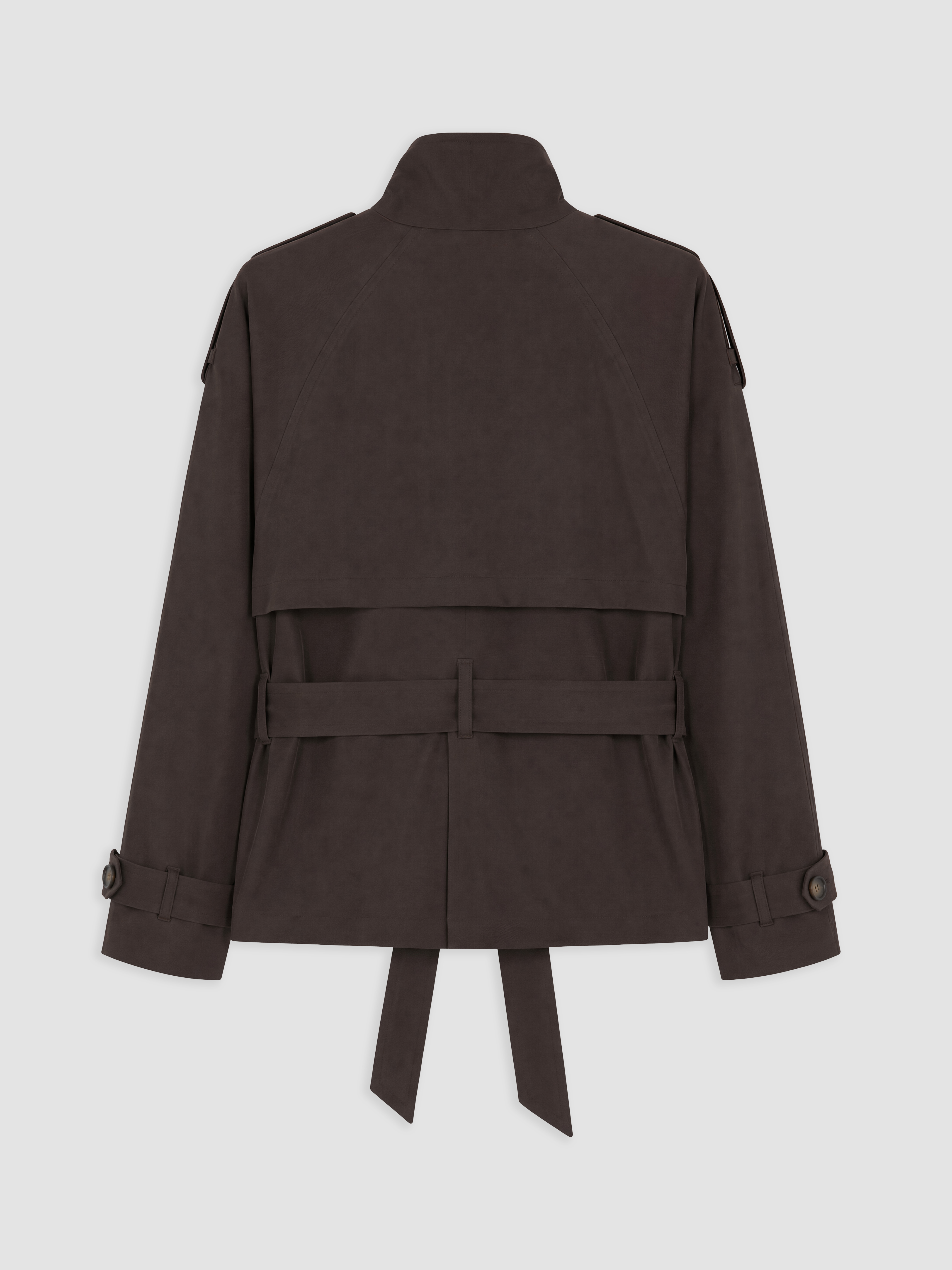 XSIDE Dik Yaka Oversize Kadın Trençkot görsel 6