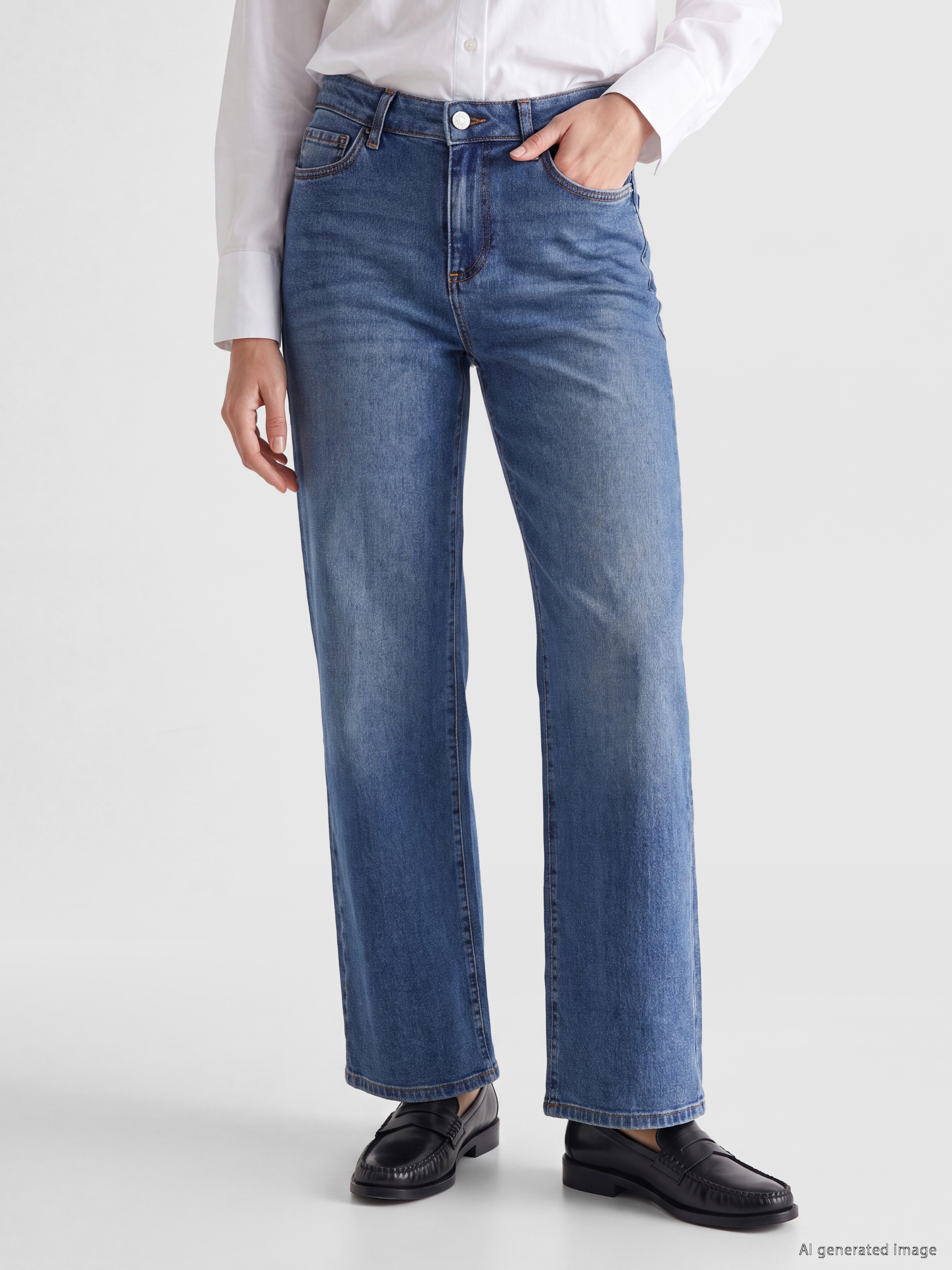 LCW Jeans Wideleg Kadın Jean Pantolon görsel 2