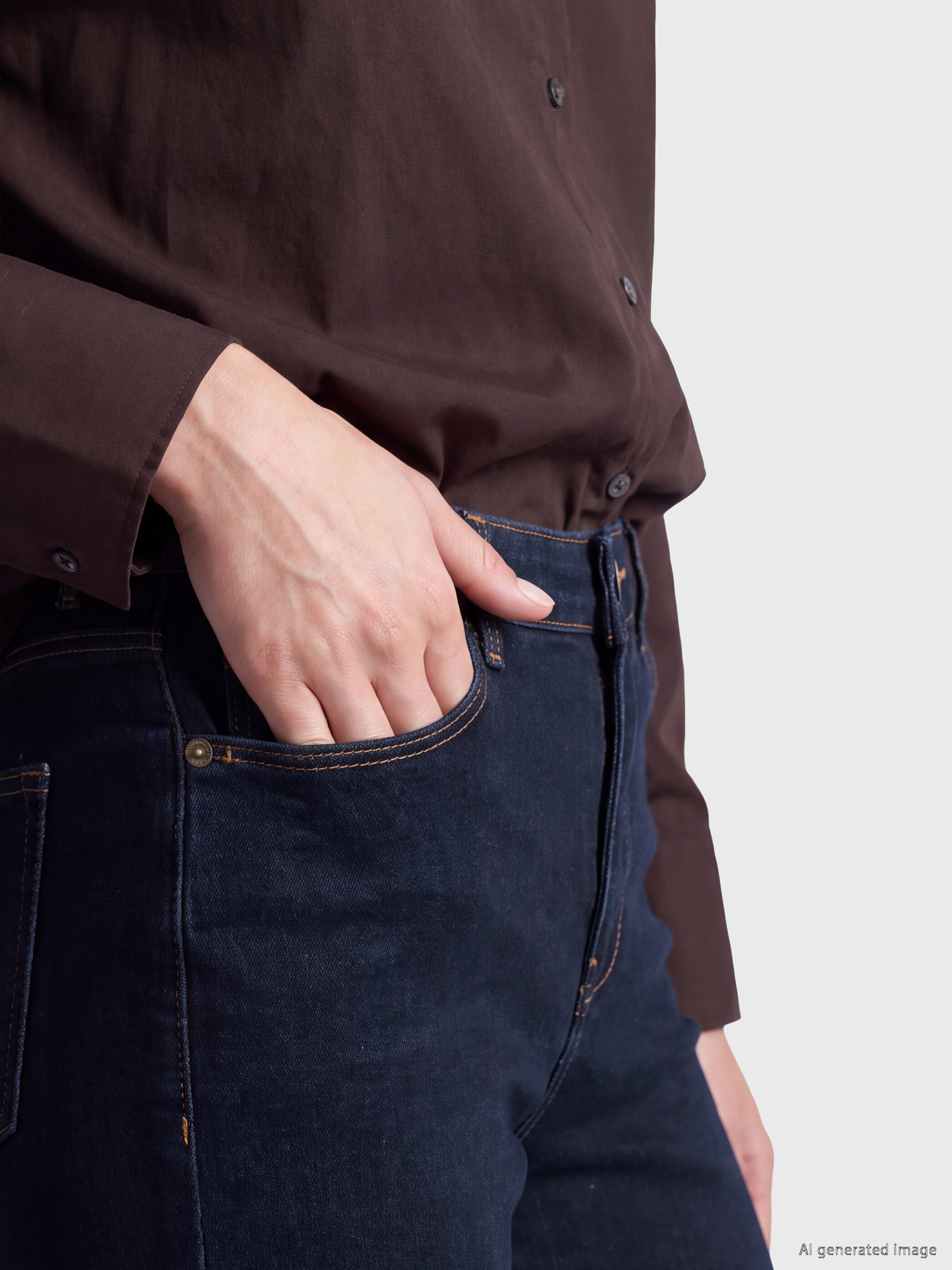 LCW Jeans Yüksek Bel Flare Kadın Jean Pantolon görsel 3