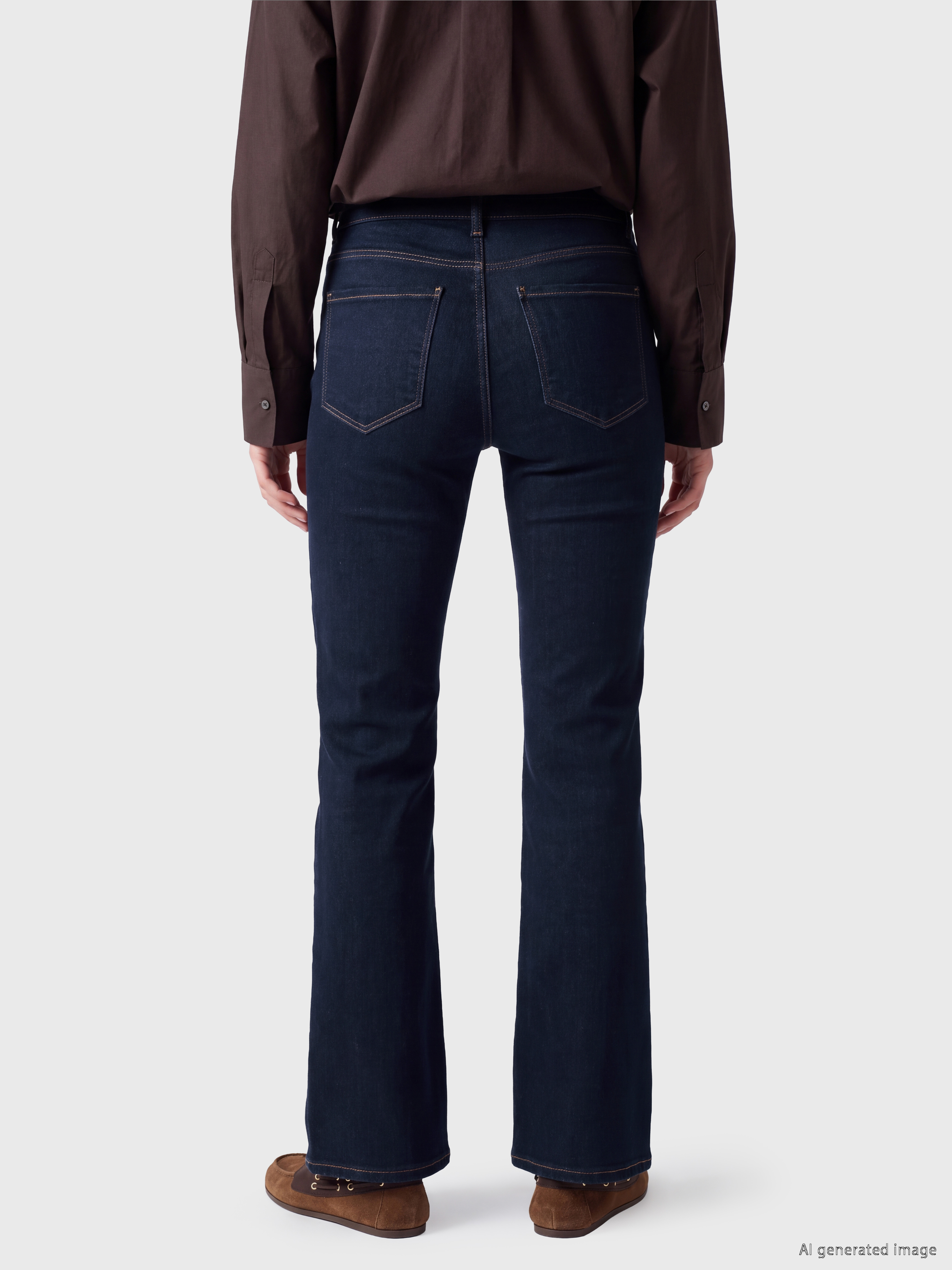 LCW Jeans Yüksek Bel Flare Kadın Jean Pantolon görsel 4