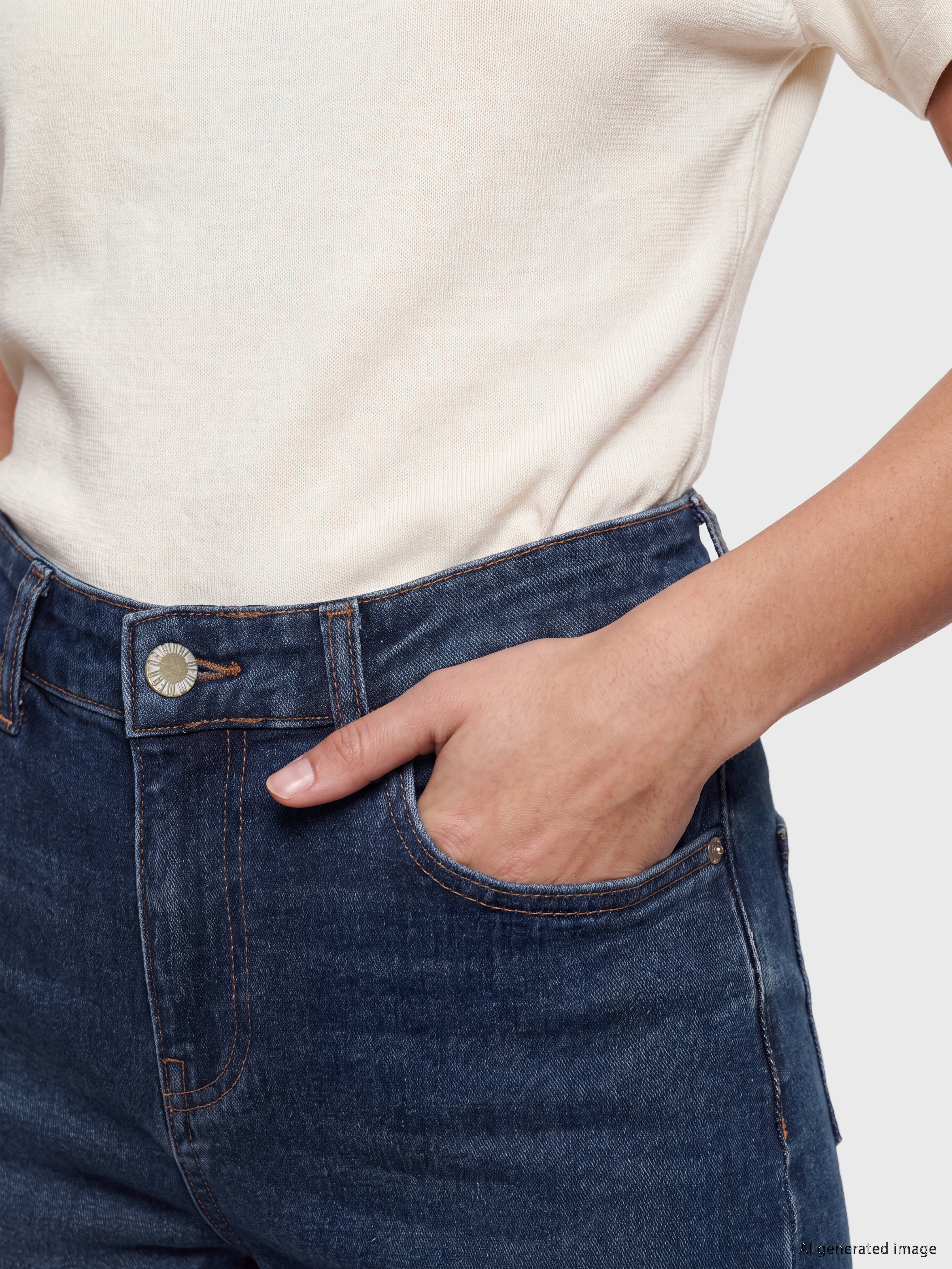 LCW Jeans Yüksek Bel Flare Kadın Jean Pantolon görsel 3