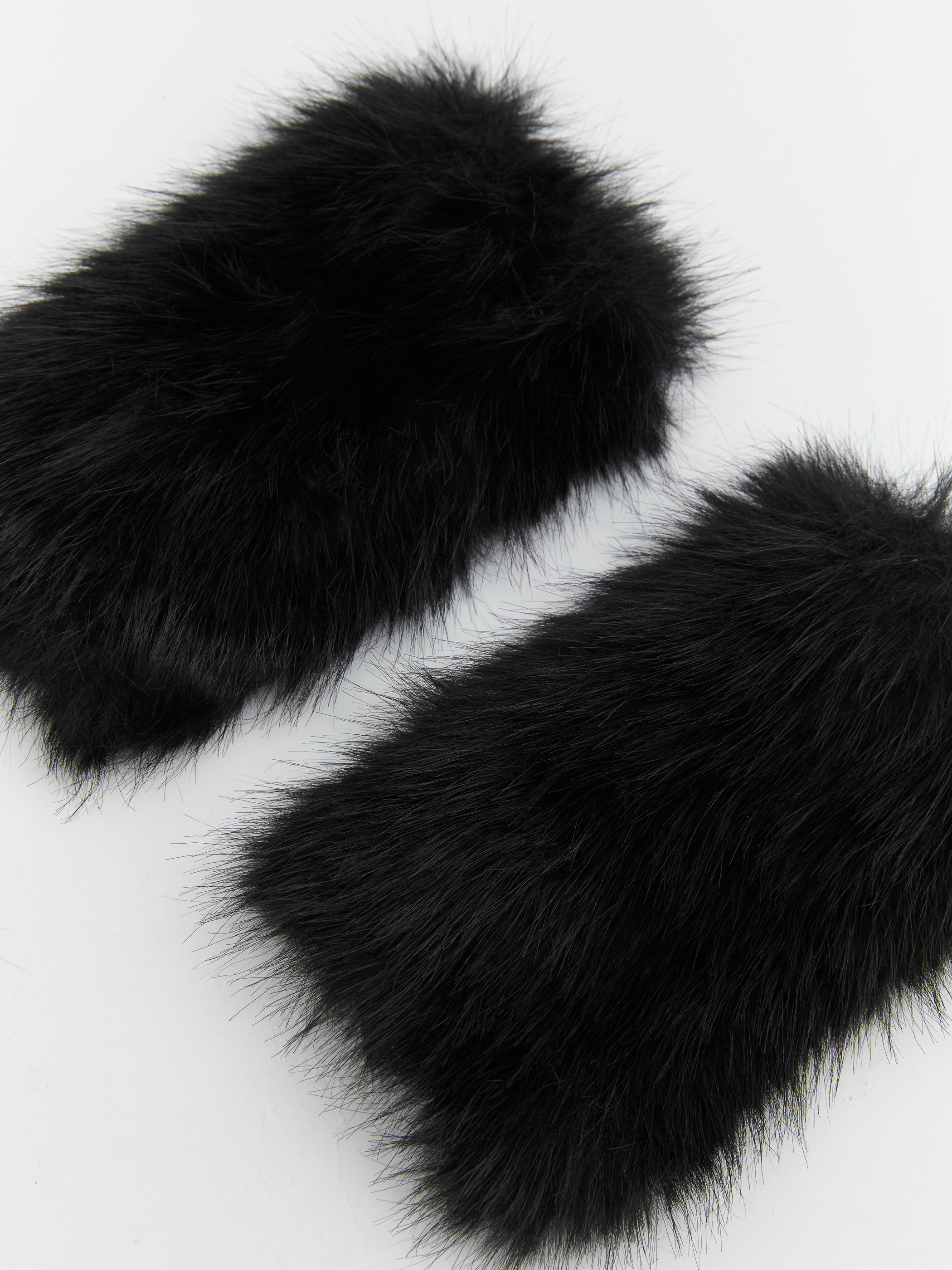 LCW ACCESSORIES Suni Kürk Görünümlü Kadın Parmaksız Eldiven görsel 3