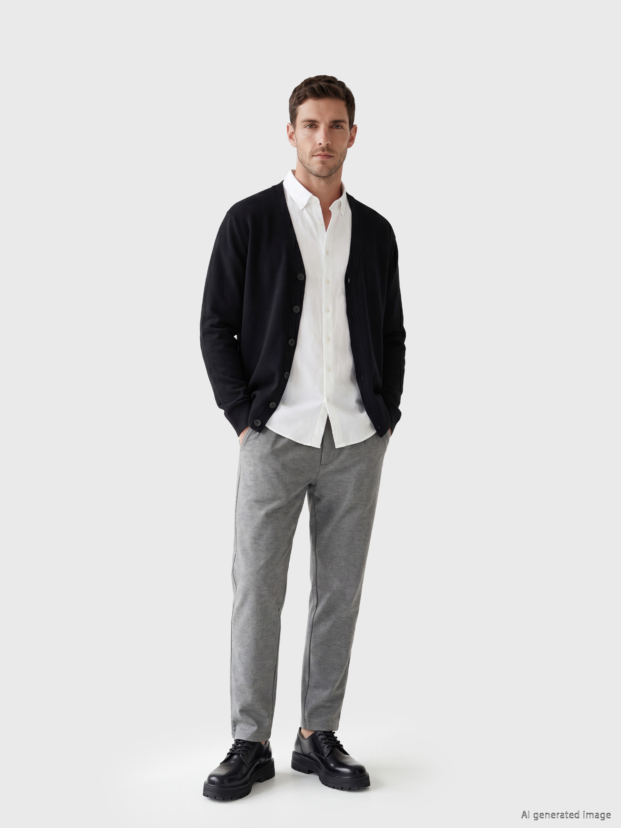 LCWAIKIKI Classic Regular Fit V Yaka Erkek Triko Hırka görsel 2